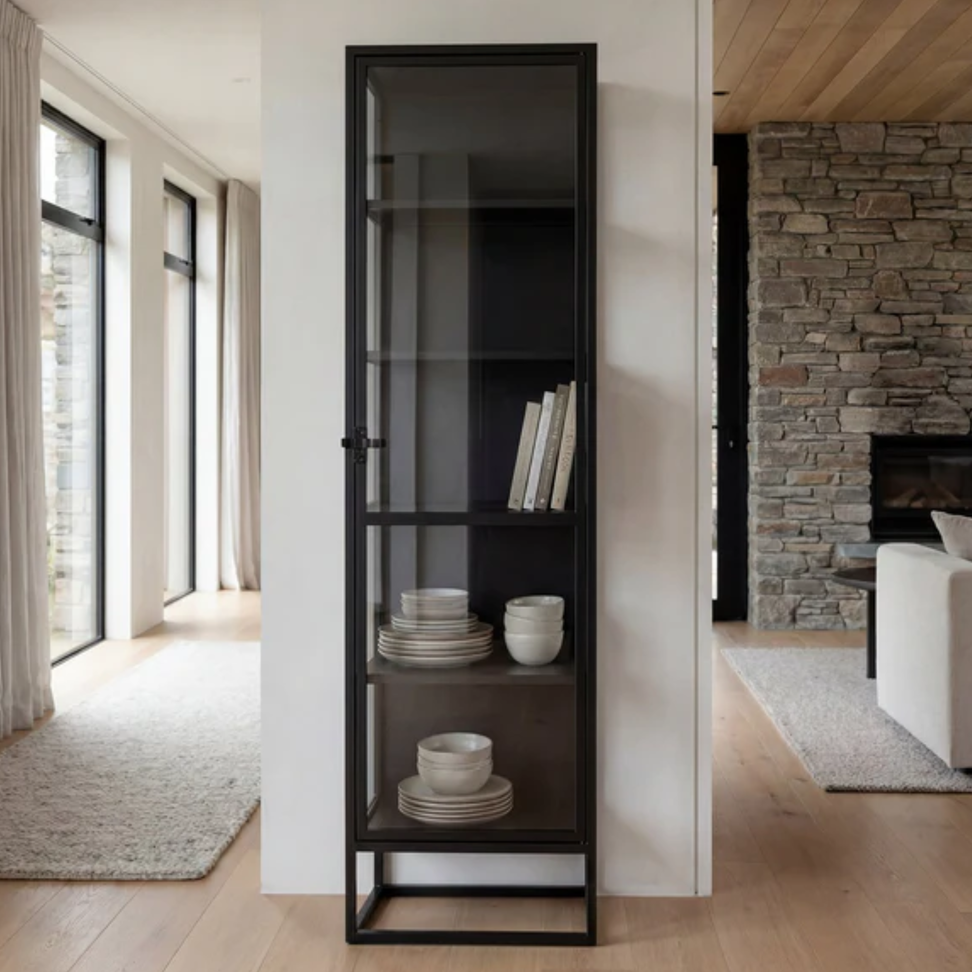 Carson Metal Display Cabinet | Narrow