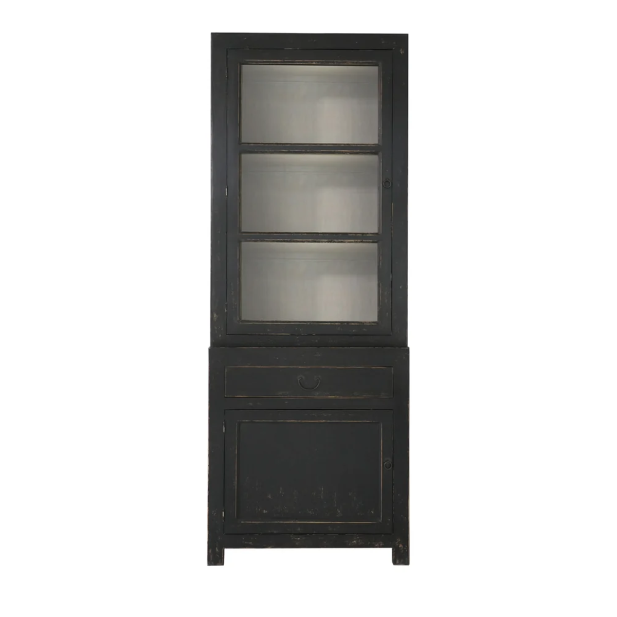 Casa Large Glass Cabinet | Black