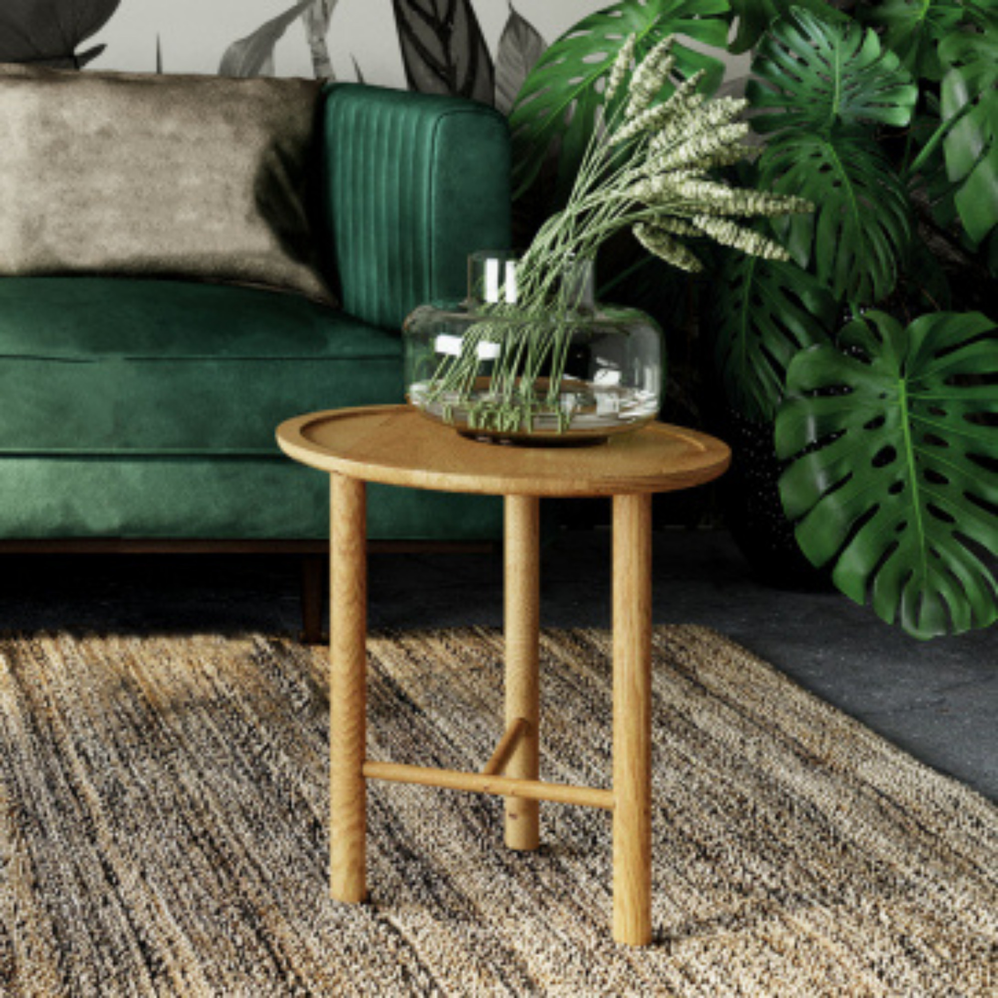 CONTEMPO NATURAL OAK SIDE TABLE