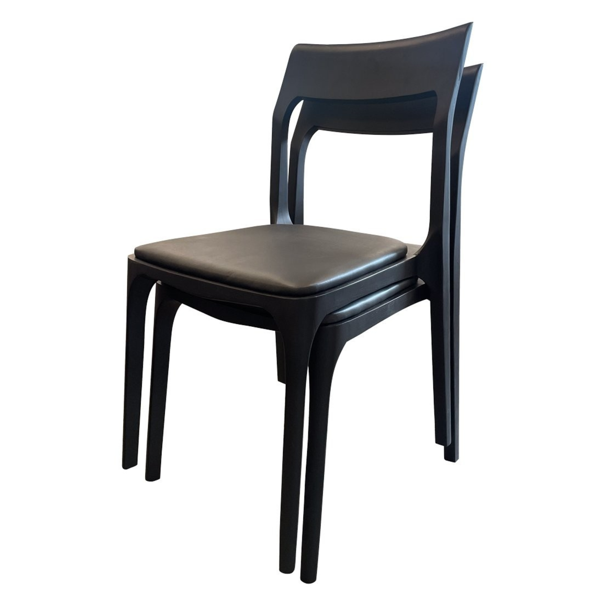 COOPER STACKABLE DINING CHAIR | BLACK FRAME