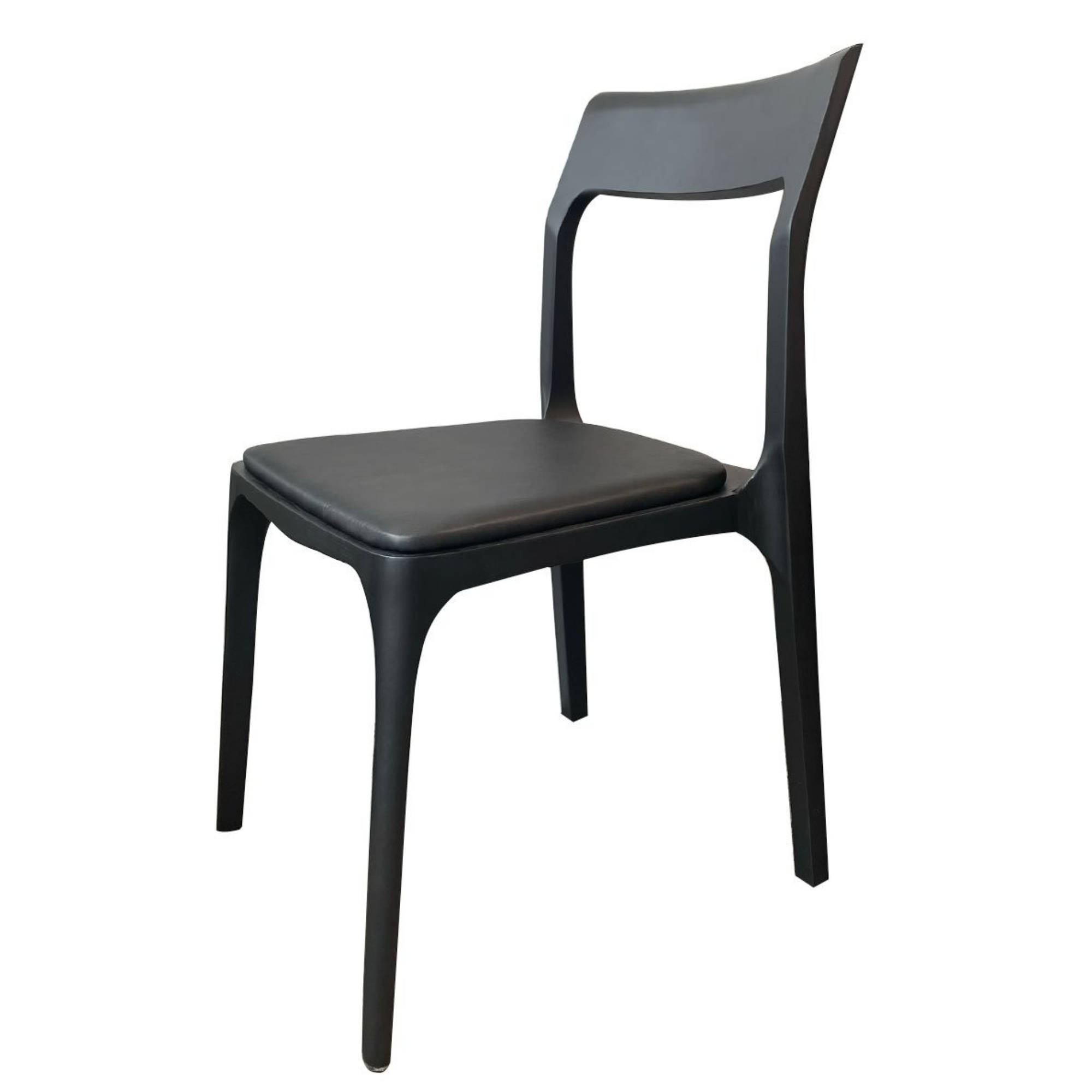 COOPER STACKABLE DINING CHAIR | BLACK FRAME