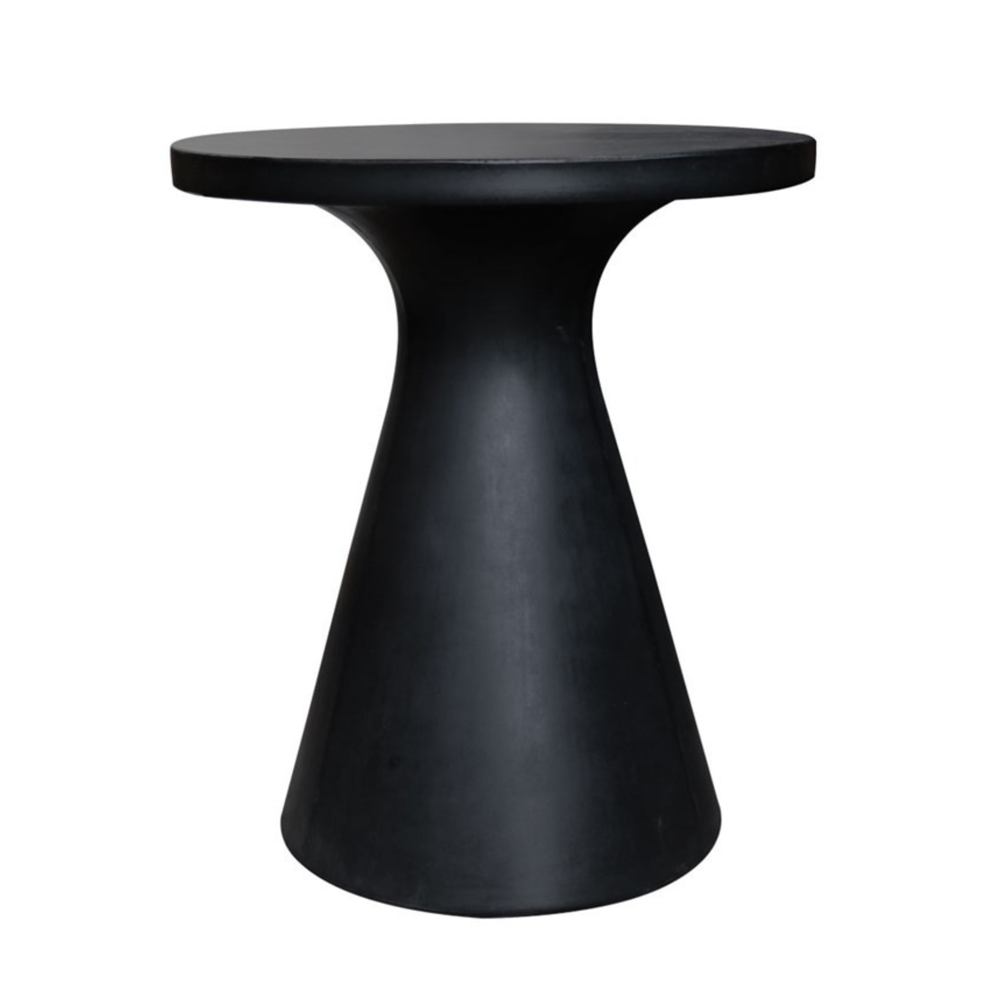 CORFU CONCRETE PEDESTAL DINING TABLE | BLACK