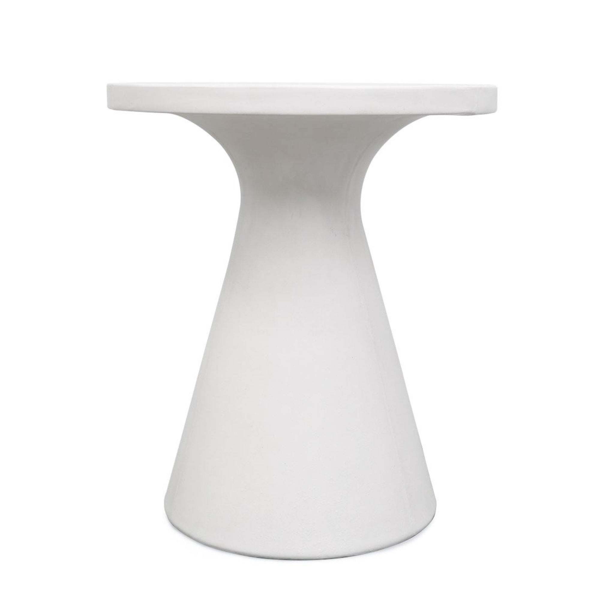 CORFU CONCRETE PEDESTAL DINING TABLE | WHITE
