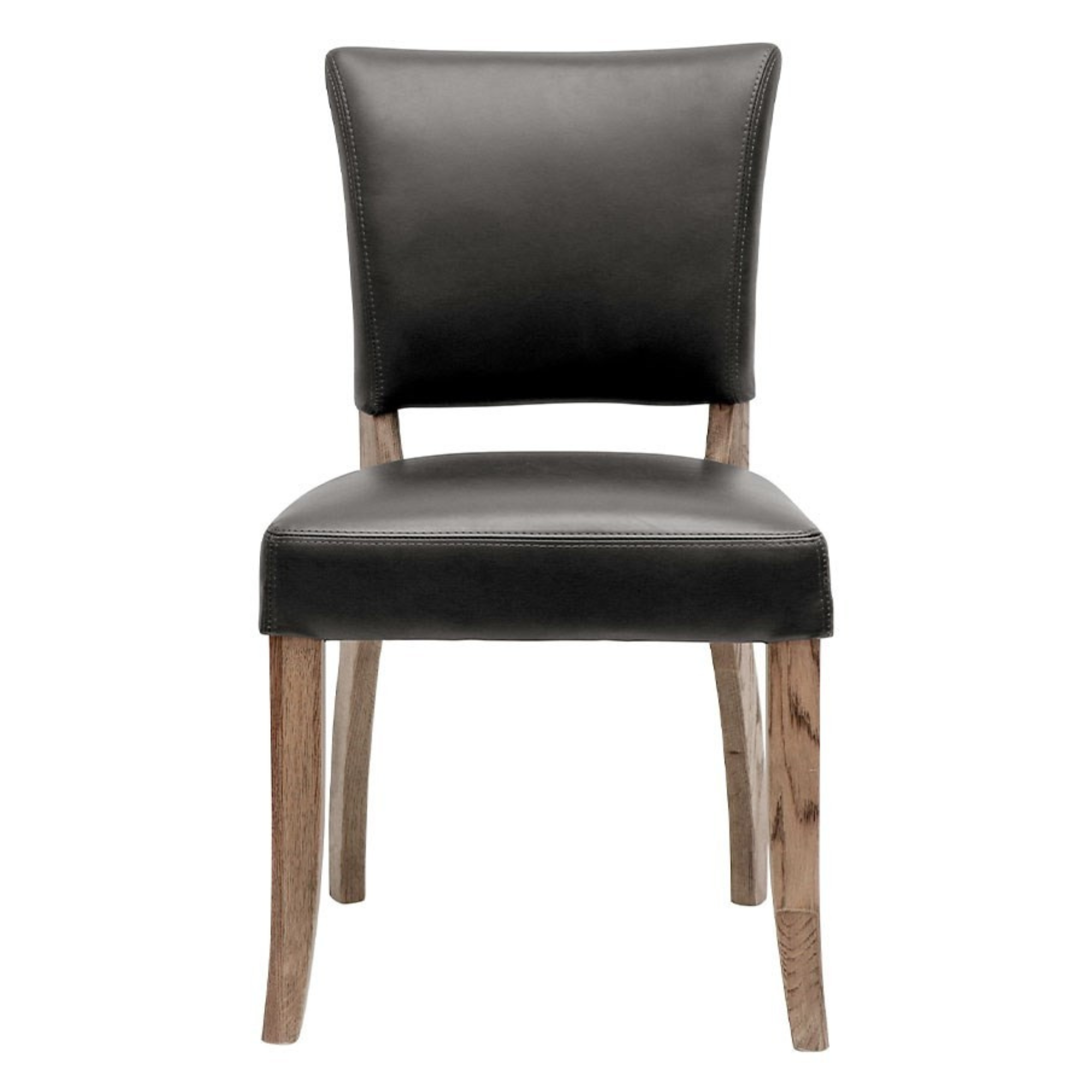 CRANE LEATHER DINING CHAIRS | BLACK