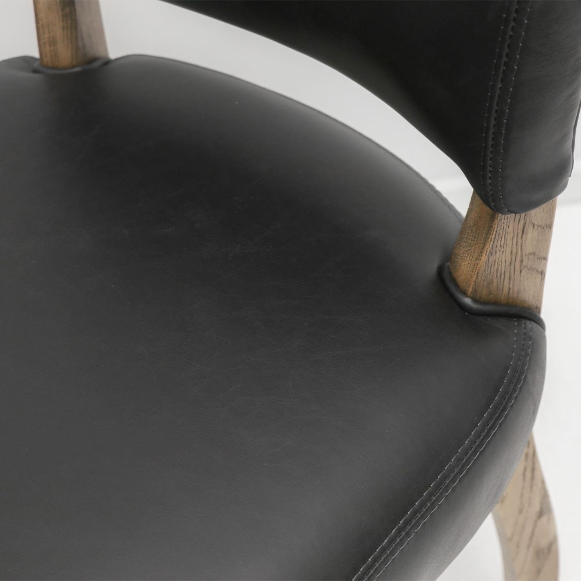 CRANE LEATHER DINING CHAIRS | BLACK