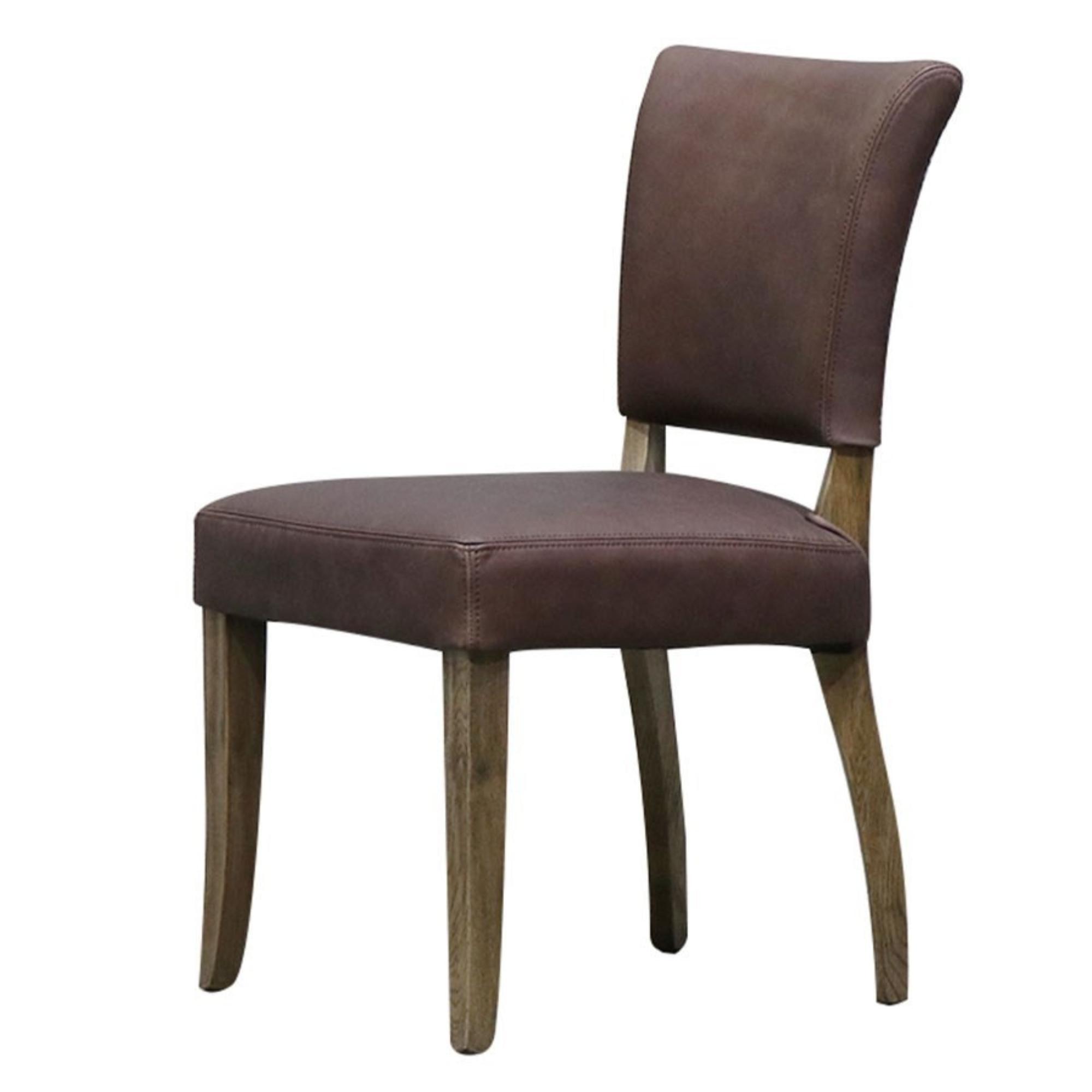 CRANE LEATHER DINING CHAIRS | BROWN