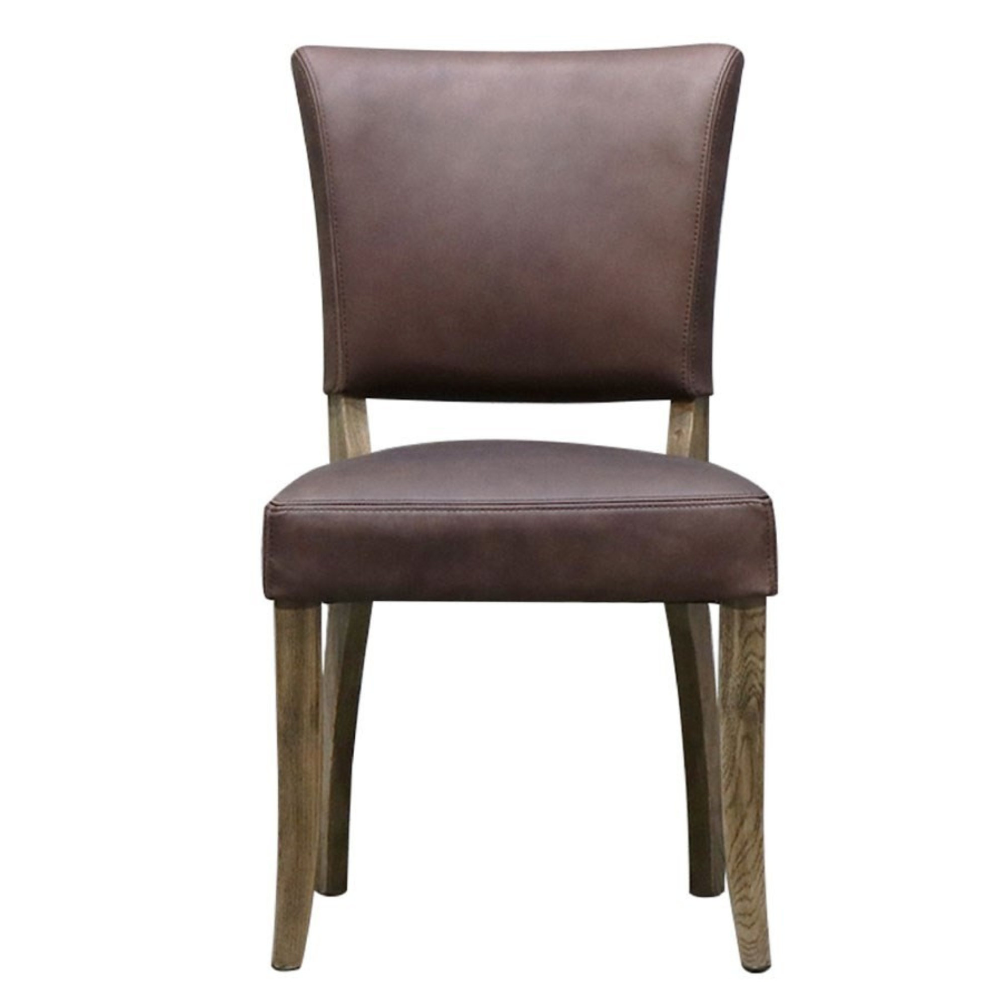 CRANE LEATHER DINING CHAIRS | BROWN