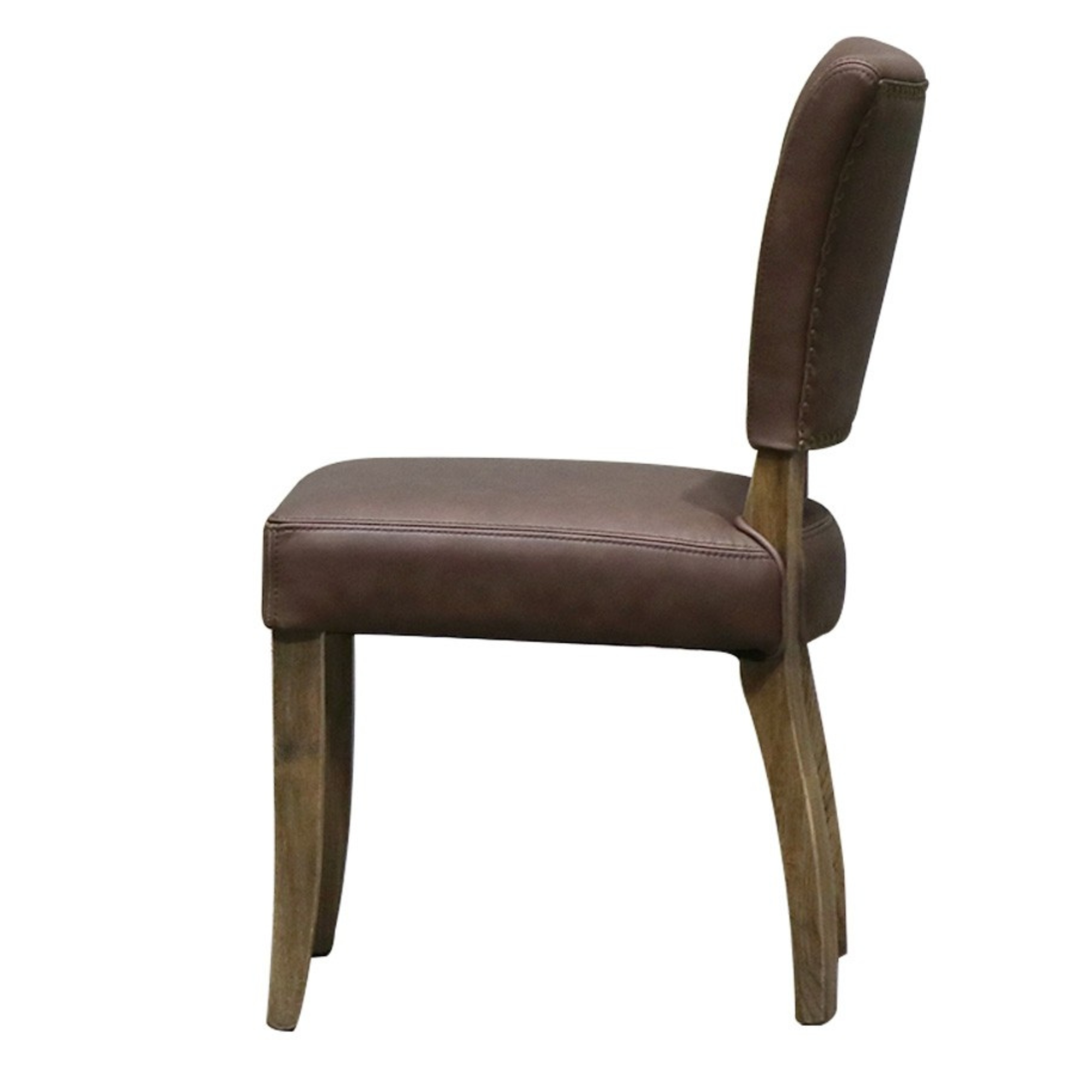 CRANE LEATHER DINING CHAIRS | BROWN