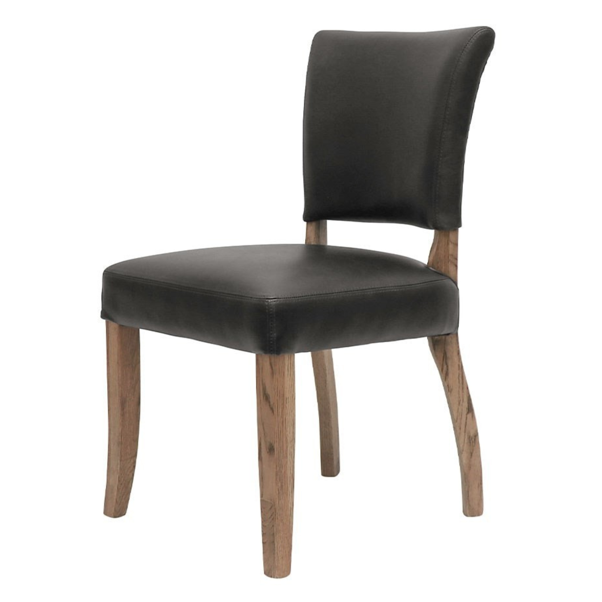 CRANE LEATHER DINING CHAIRS | BLACK
