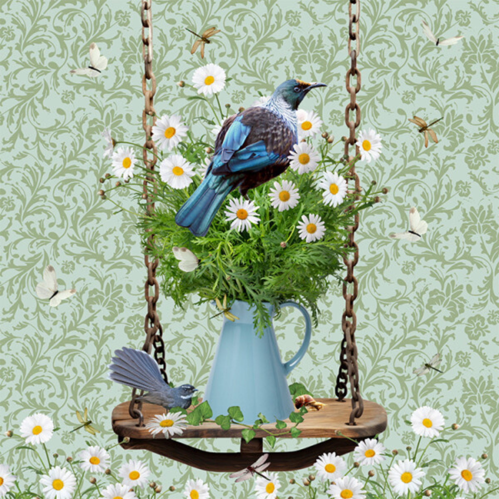 DAISY DAY | CANVAS STRETCHED READY TO HANG | SUE SKELLERN | NZ MADE