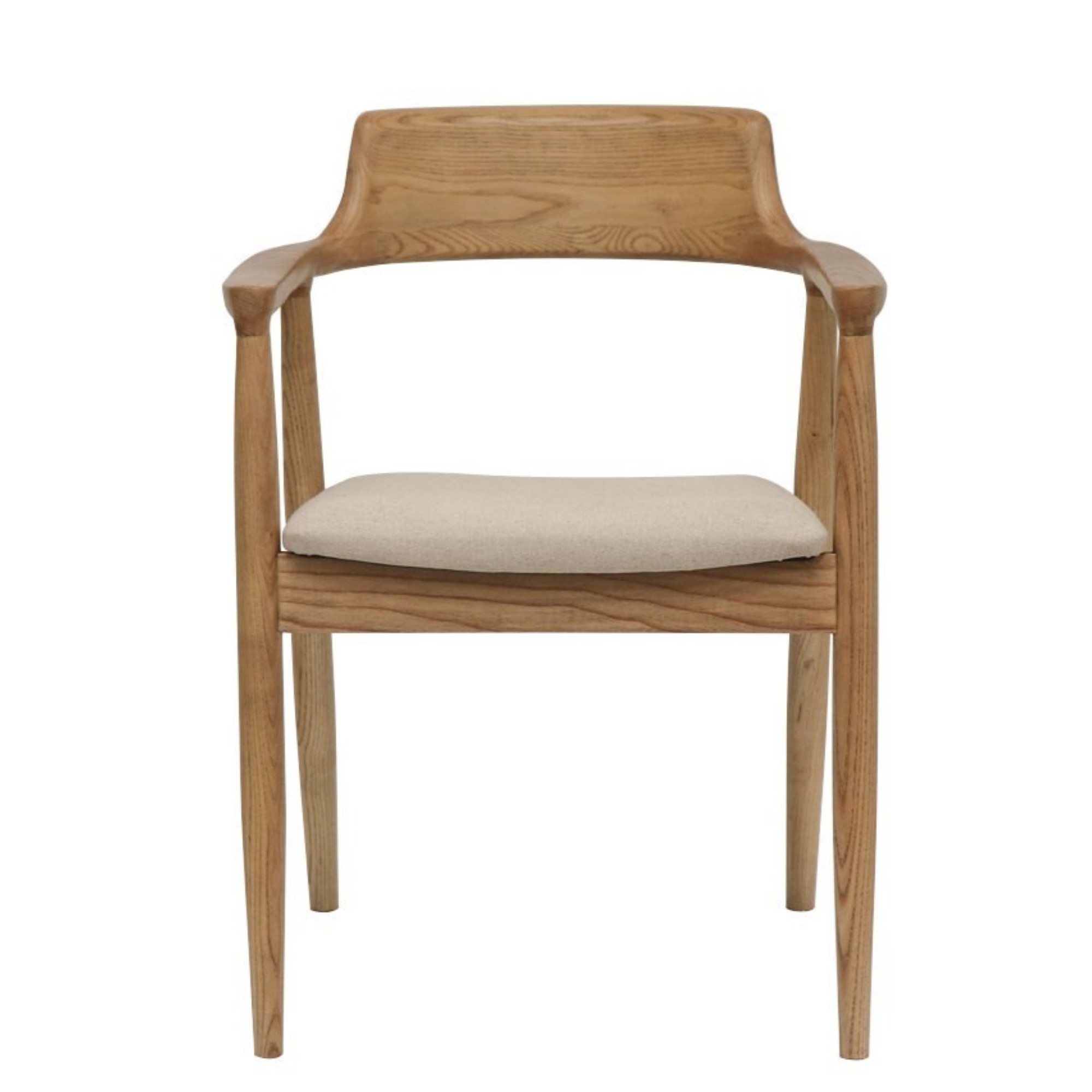 Ealing Dining Chair | Natural Frame - Linen Seat