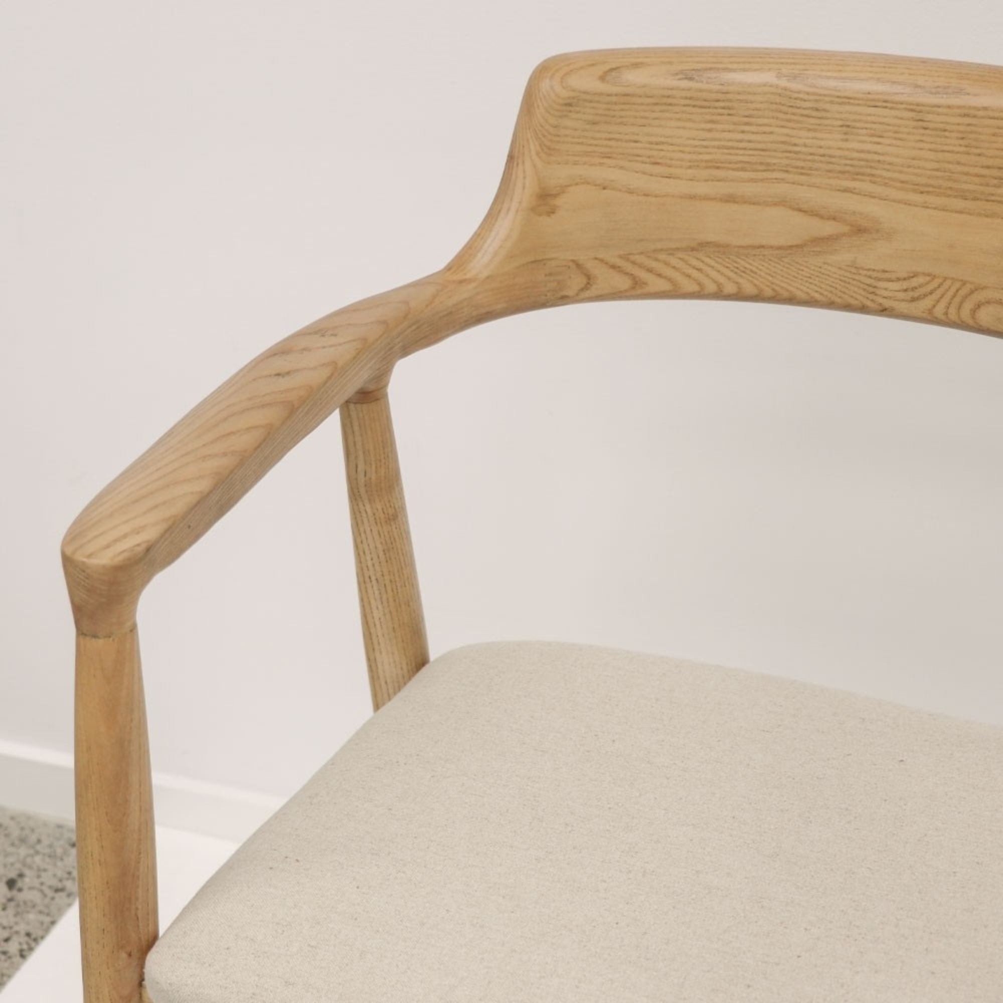 Ealing Dining Chair | Natural Frame - Linen Seat