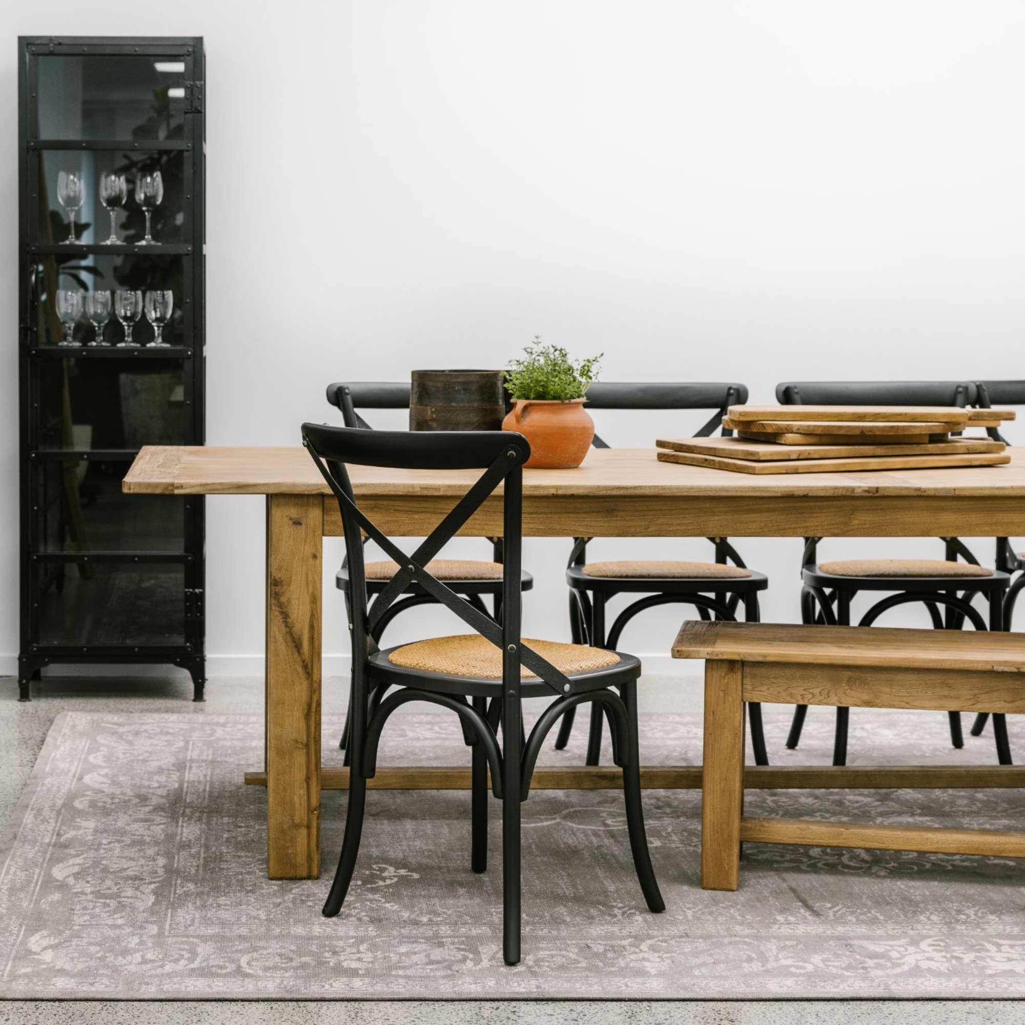 FARMHOUSE ELM DINING TABLE - 4 SIZES
