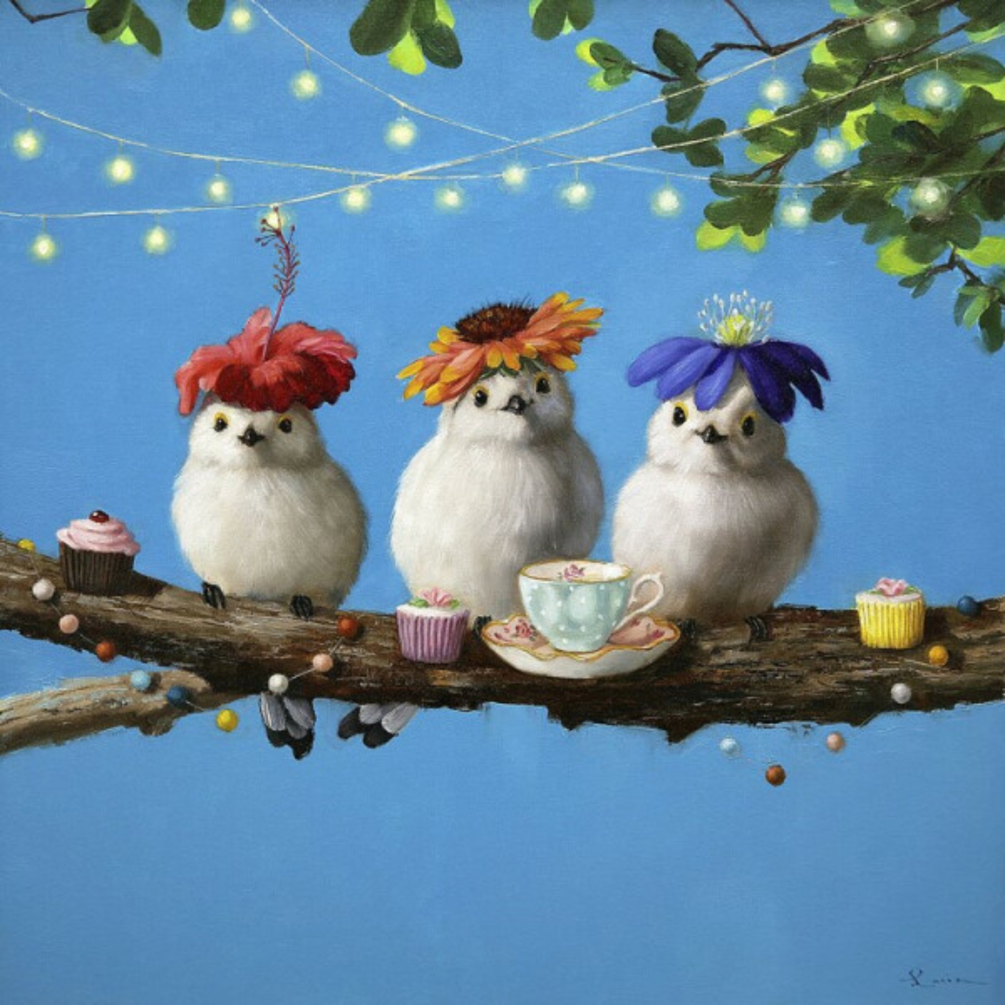 GARDEN PARTY | CANVAS READY TO HANG | LUCIA HEFFERNAN | NZ MADE