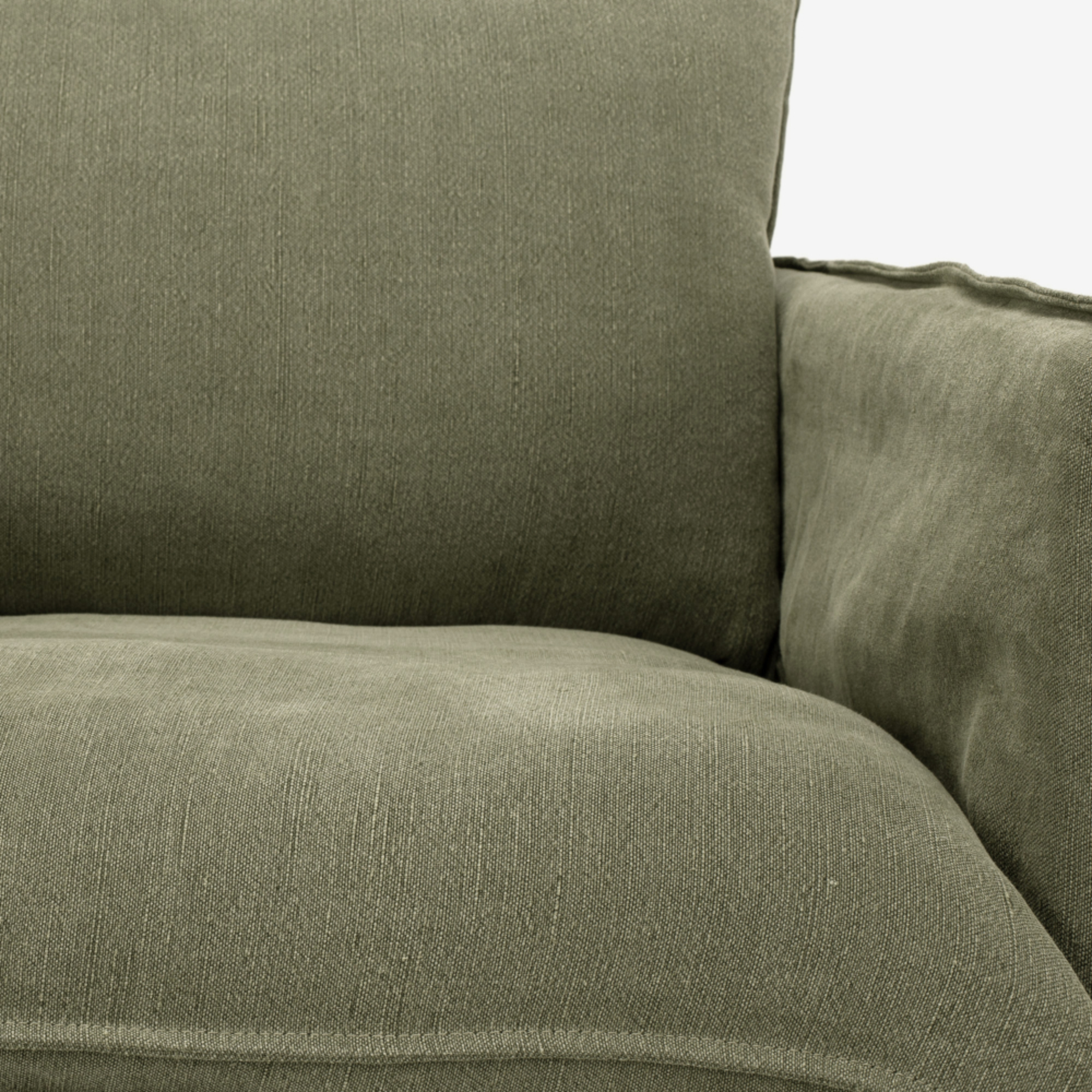 HAMILTON SLIP-COVER ARMCHAIR | KHAKI