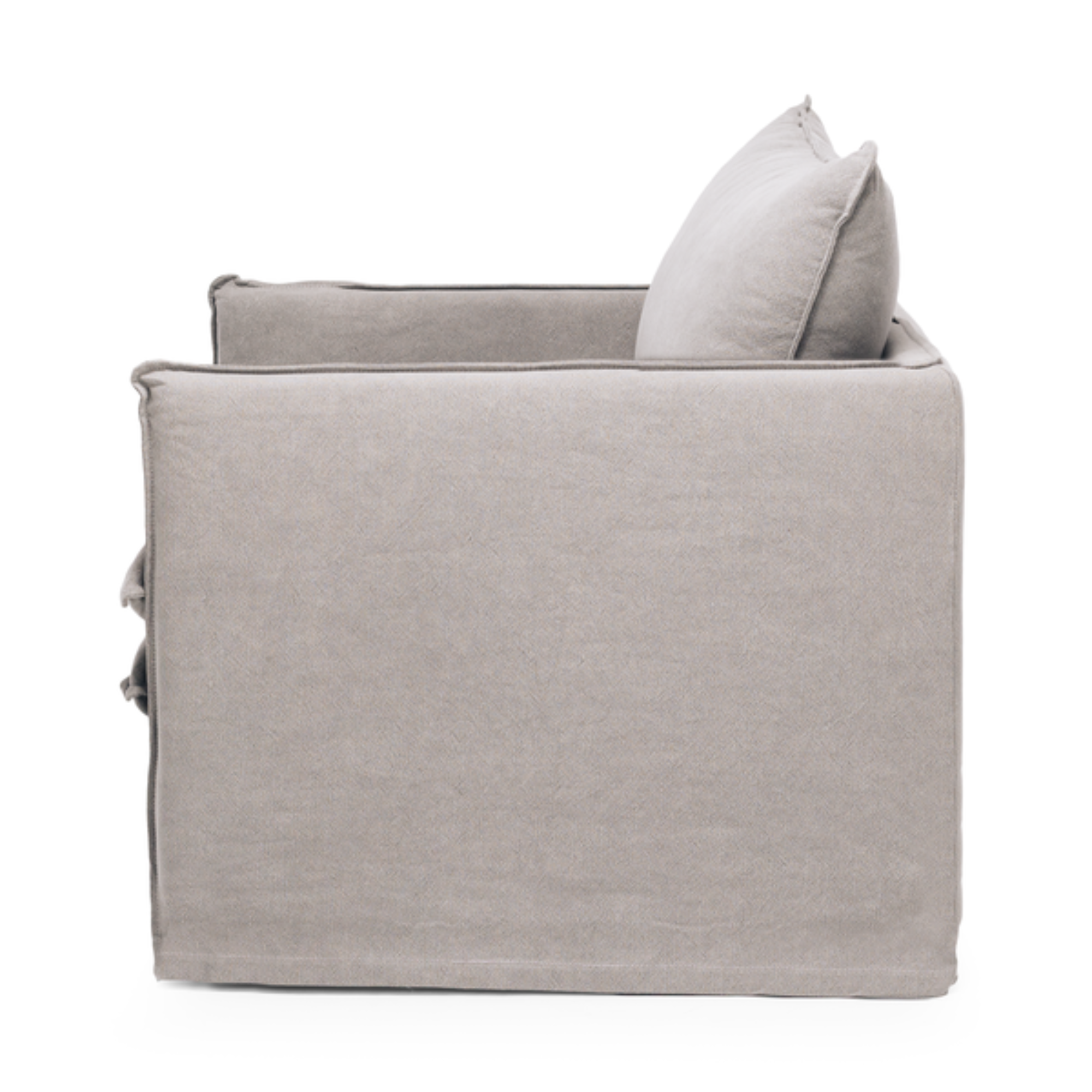 HAMILTON SLIP-COVER ARMCHAIR | CEMENT