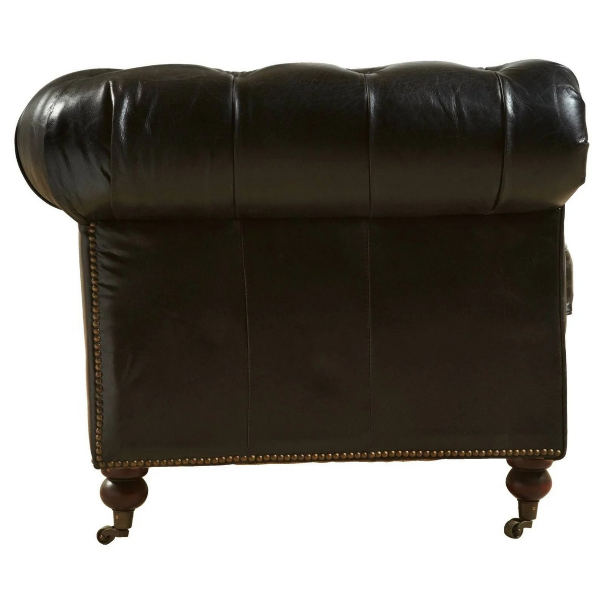 HAMPTON LEATHER ARMCHAIR | BLACK
