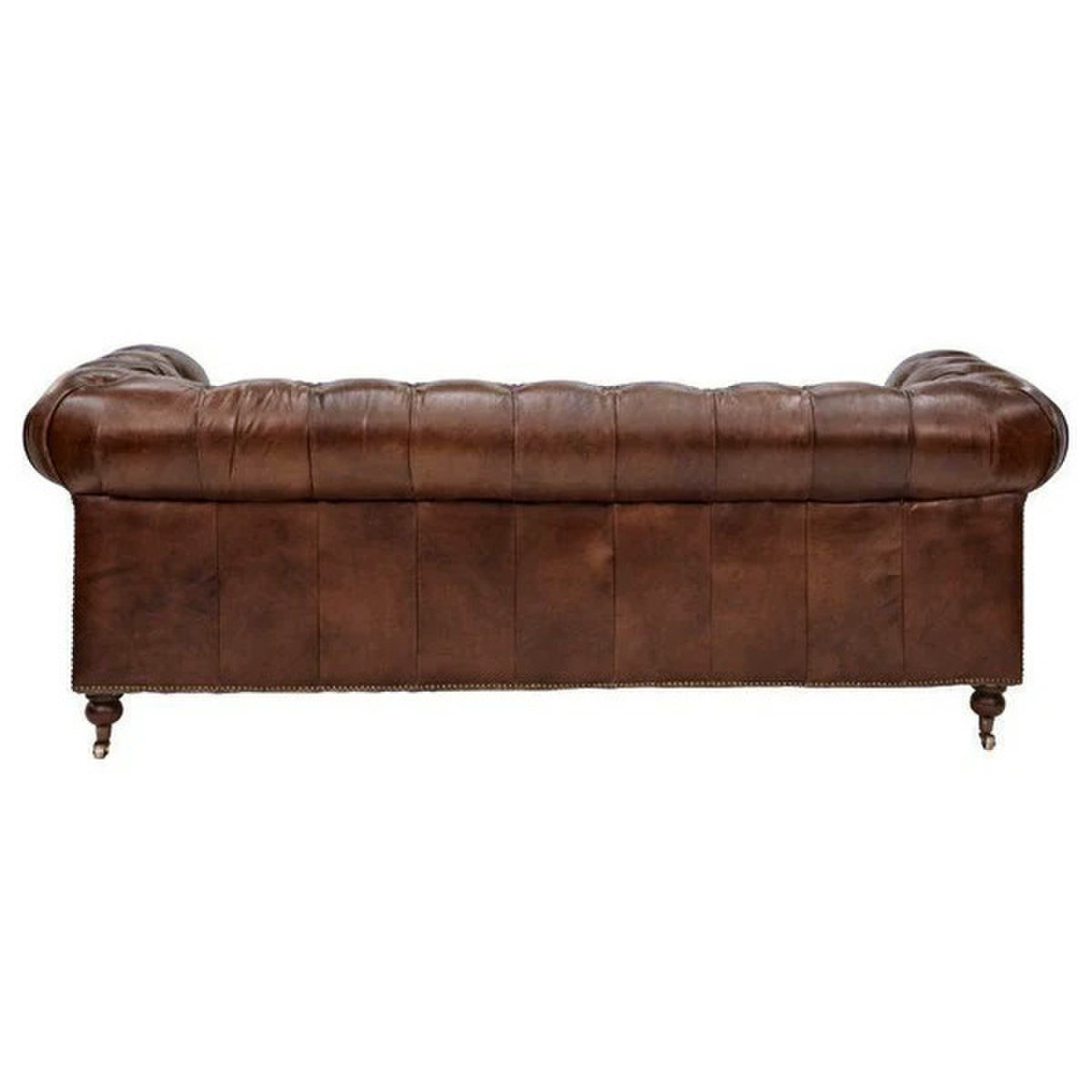HAMPTON LEATHER 3 SEATER SOFA | VINTAGE CIGAR