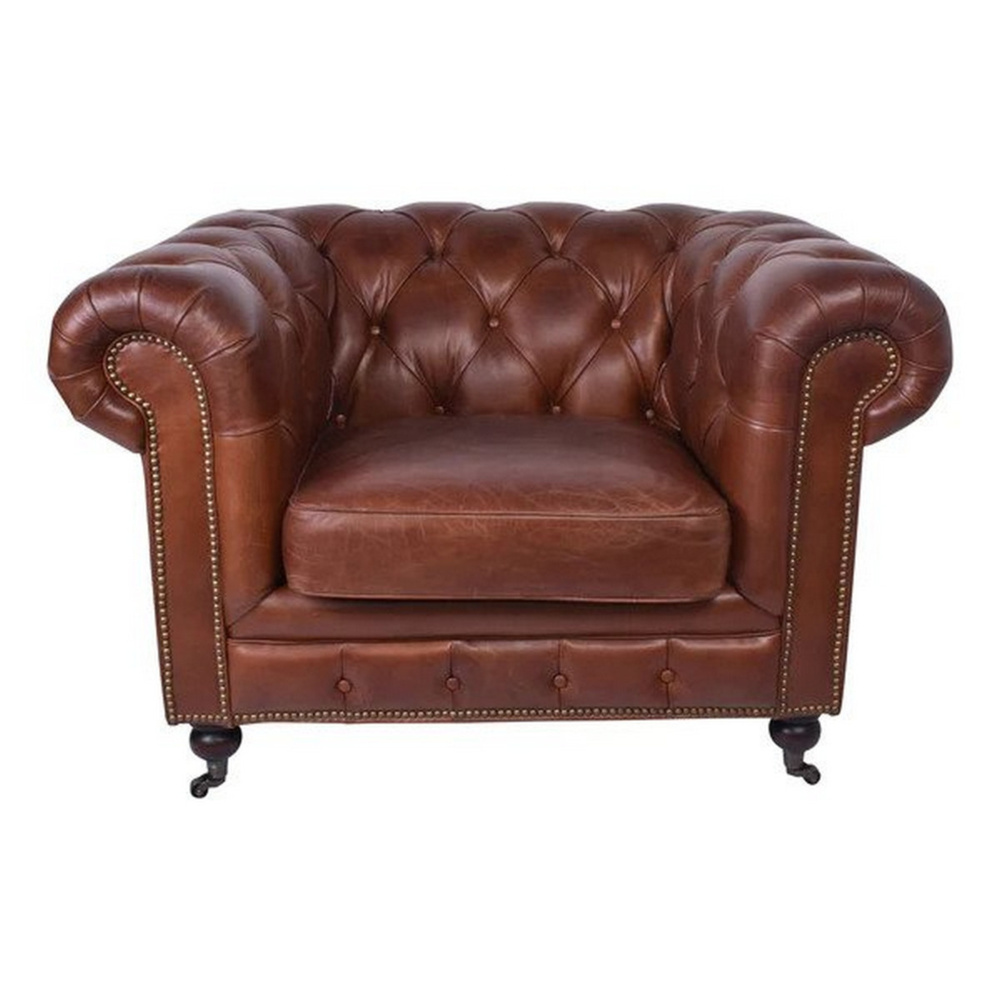 HAMPTON LEATHER ARMCHAIR | VINTAGE CIGAR