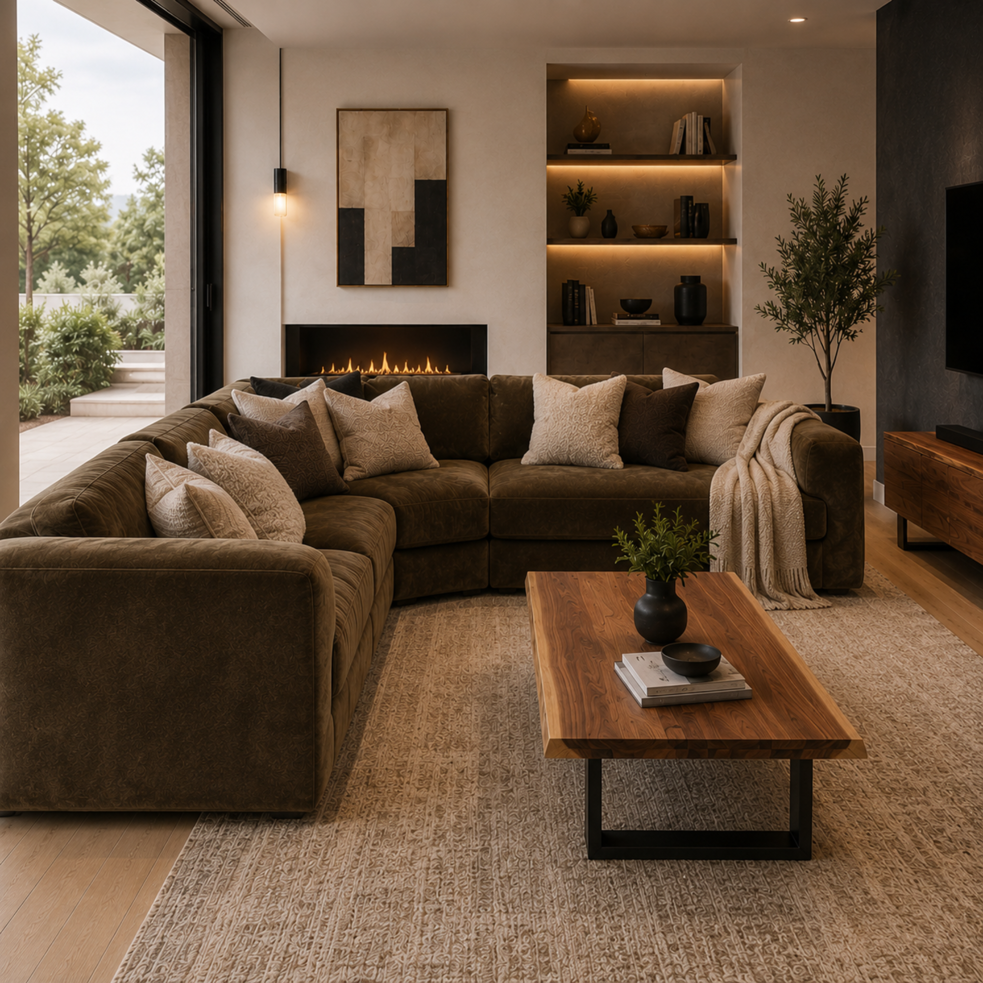 Harmony Corner Modular Sofa | Olive