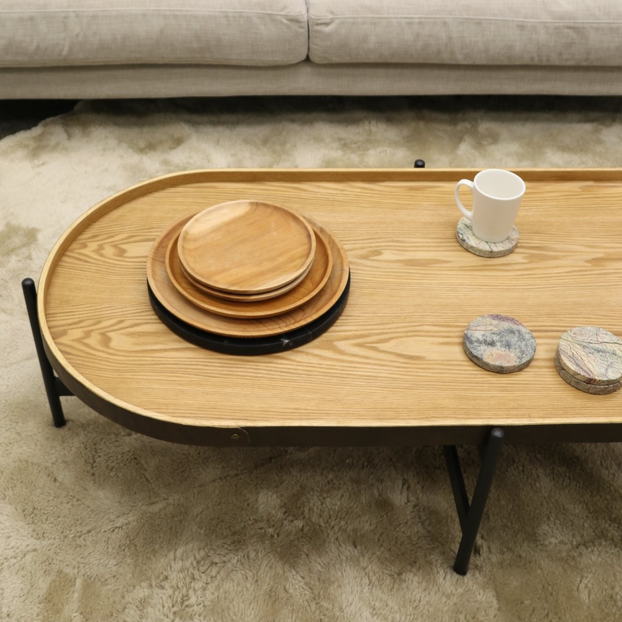 HAYWOOD OVAL COFFEE TABLE | NATURAL ASH