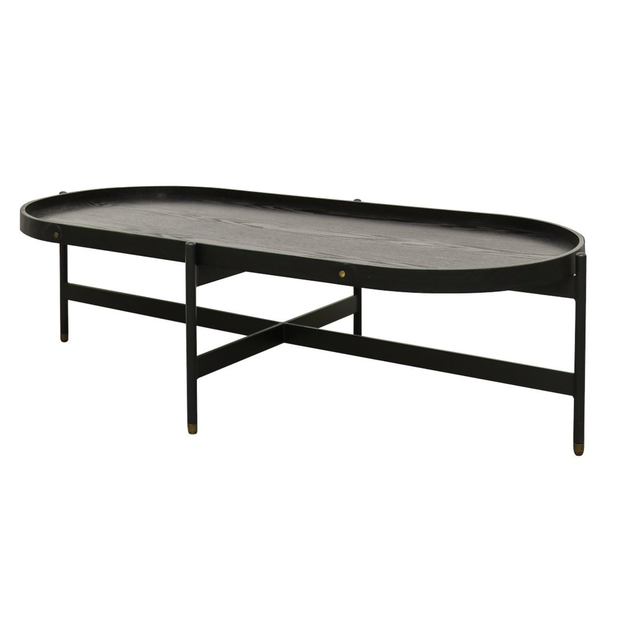 Haywood Oval Coffee Table | Black Ash