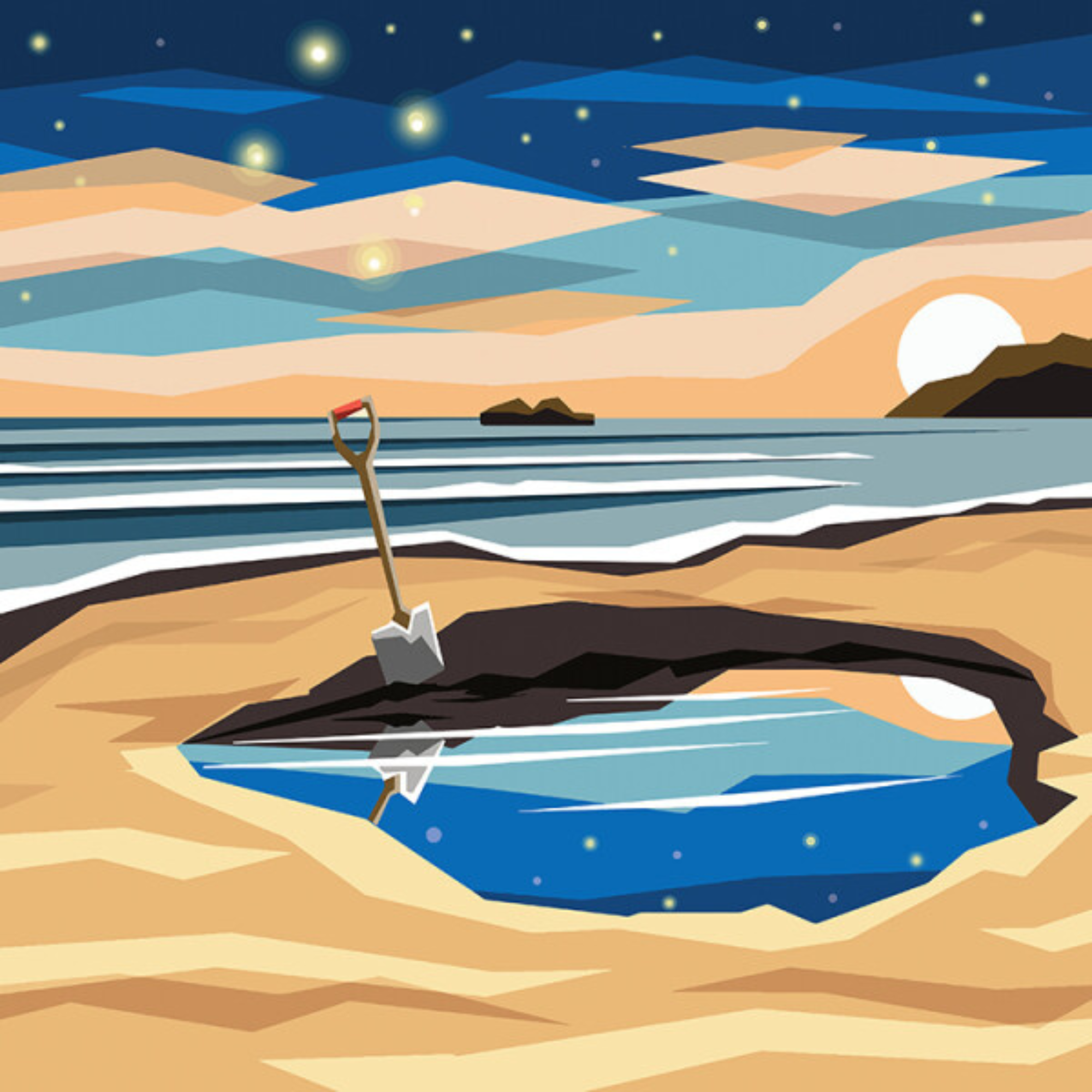 HOT WATER BEACH POOL | CANVAS STRETCHED READY TO HANG | IRA MITCHELL | NZ MADE