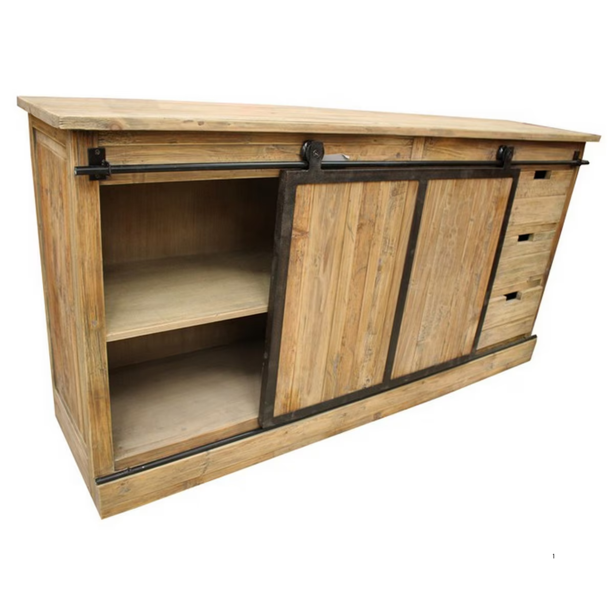 INDUSTRIAL FARMHOUSE BUFFET W / SLIDING DOOR