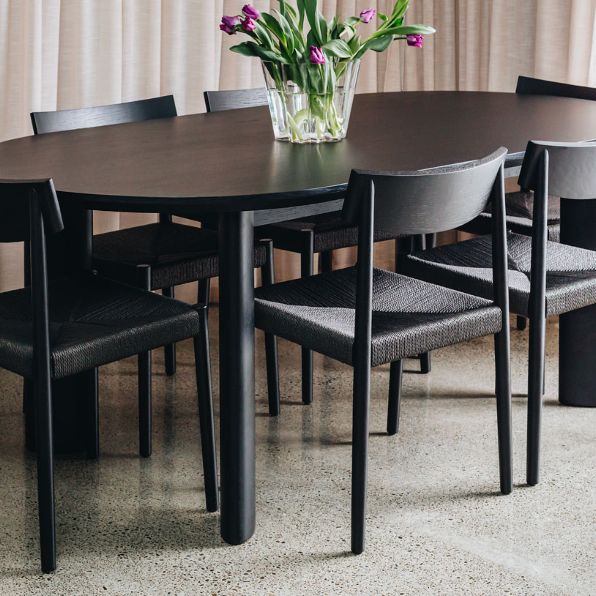 EVELYN DINING CHAIR | BLACK OR NATURAL OAK