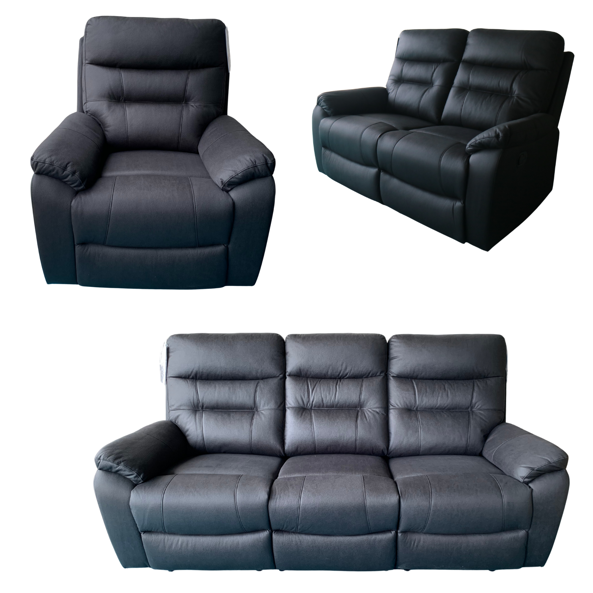 Jackson Reclining Lounge Suite | Charcoal