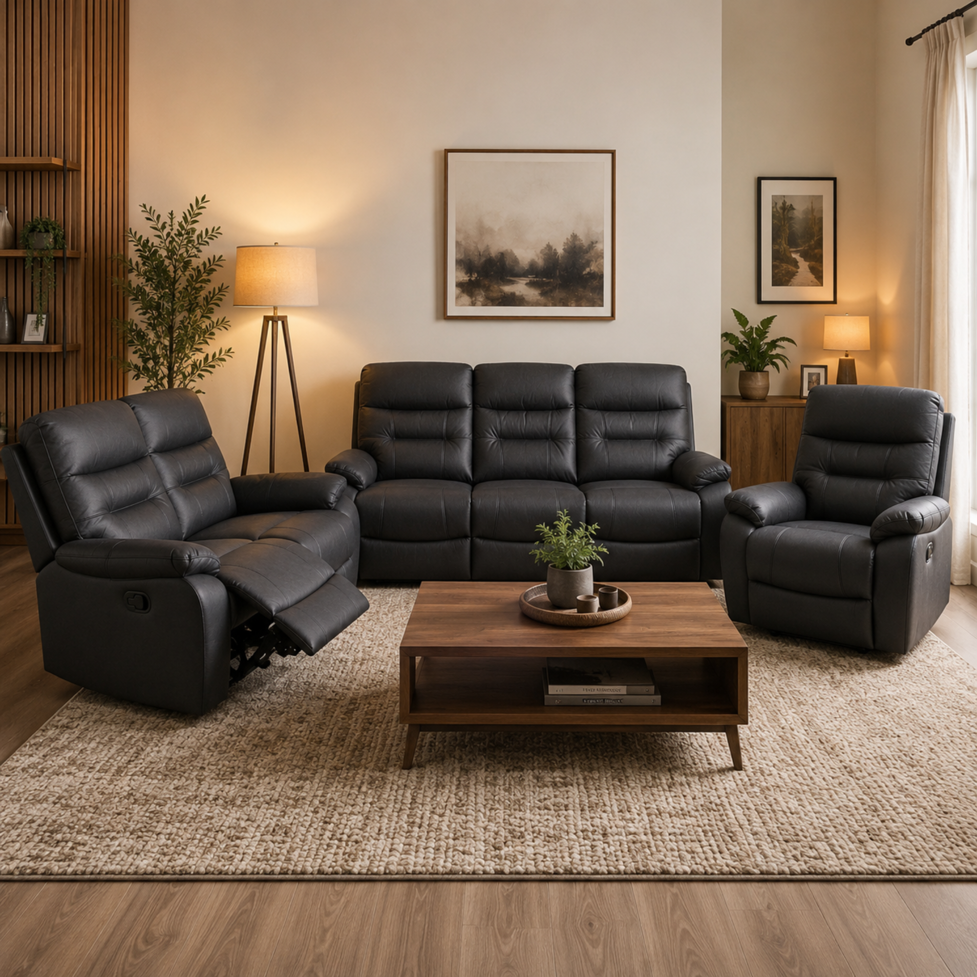 Jackson Reclining Lounge Suite | Charcoal