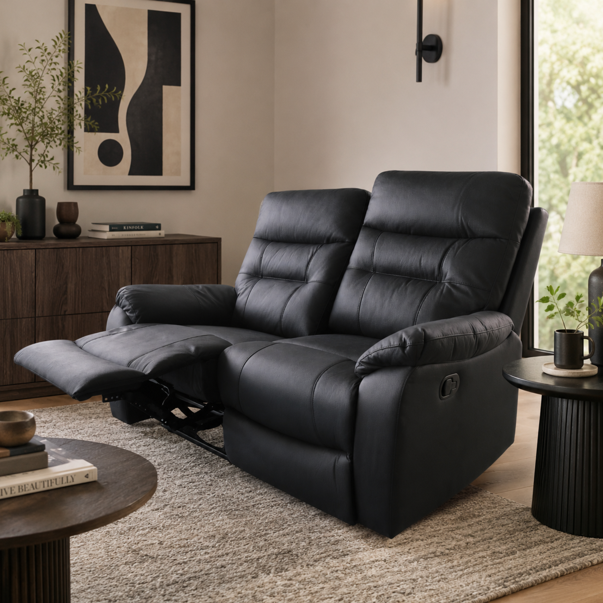 Jackson Reclining 2 Seater Sofa | Charcoal