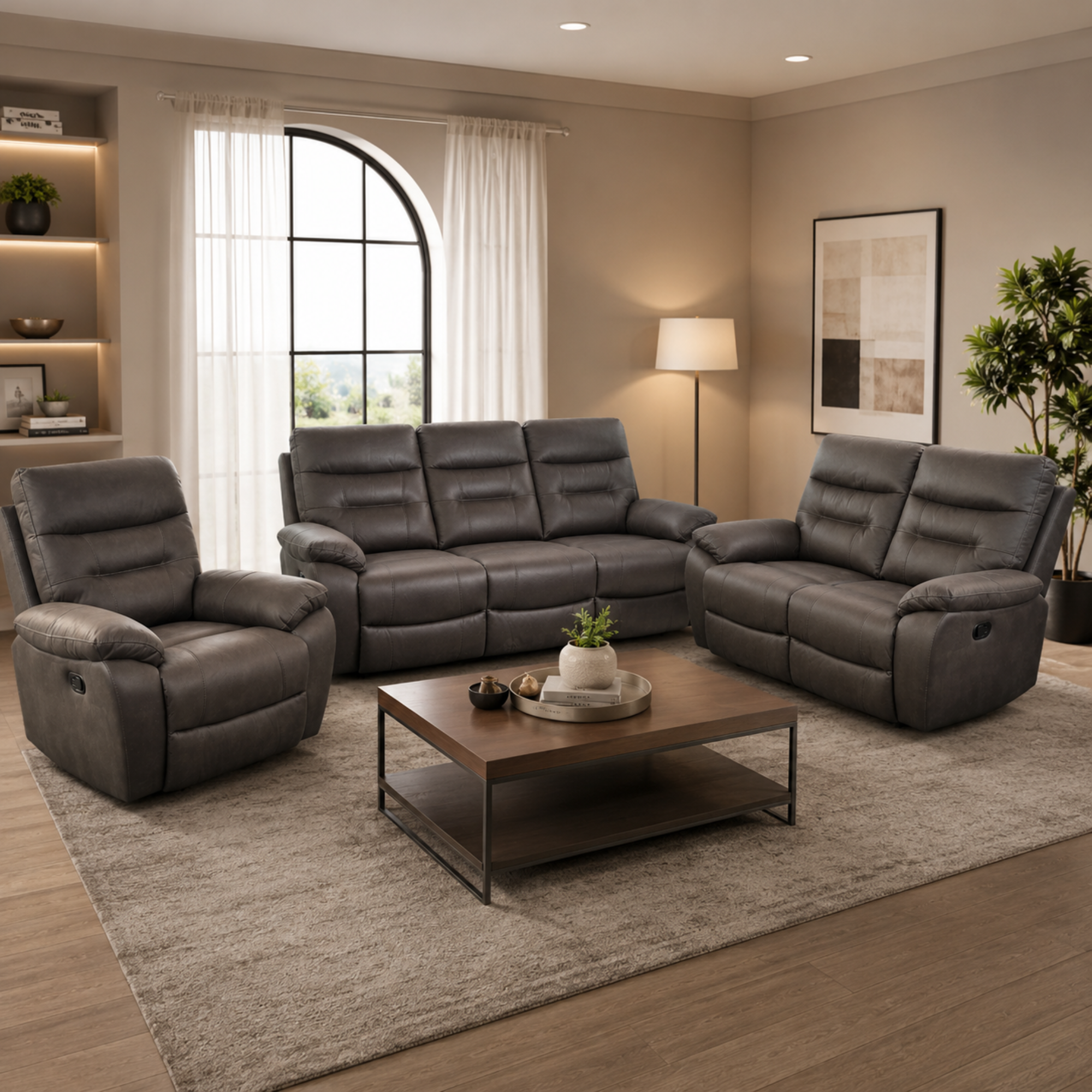 Jackson Reclining Lounge Suite | Chocolate