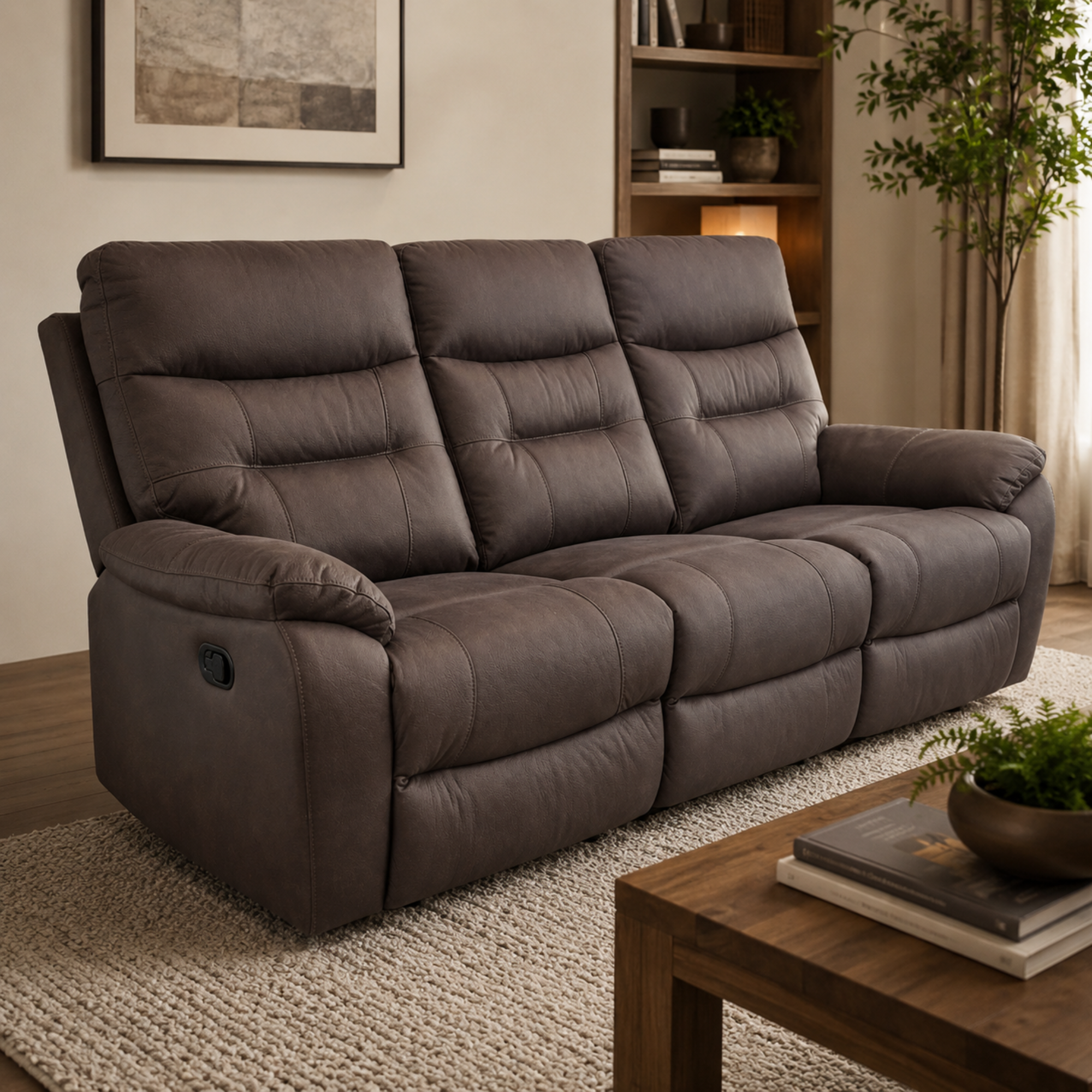 Jackson Reclining 3 Seater Sofa | Chocolate