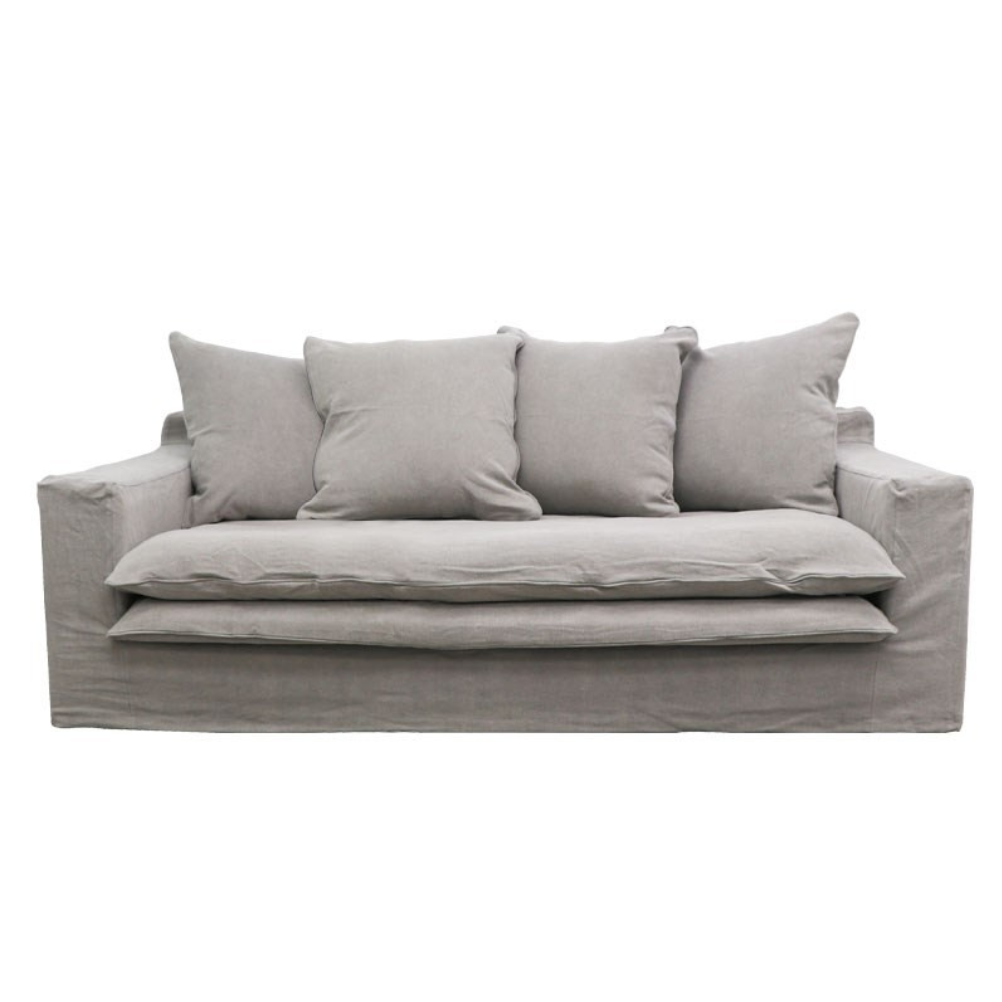 KEELY SLIPCOVER 2 SEATER SOFA | CEMENT