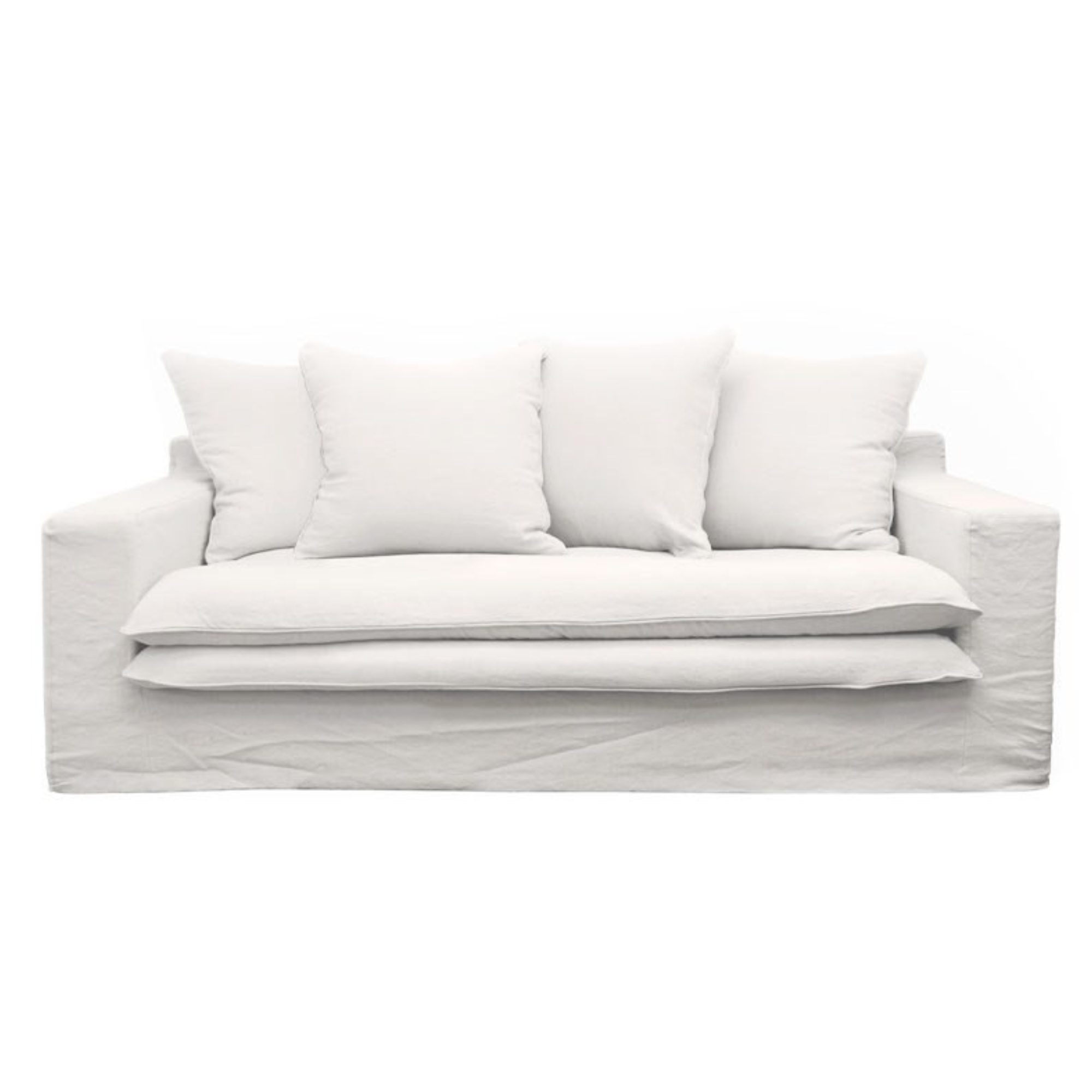 Keely Slipcover 2 Seater Sofa | White
