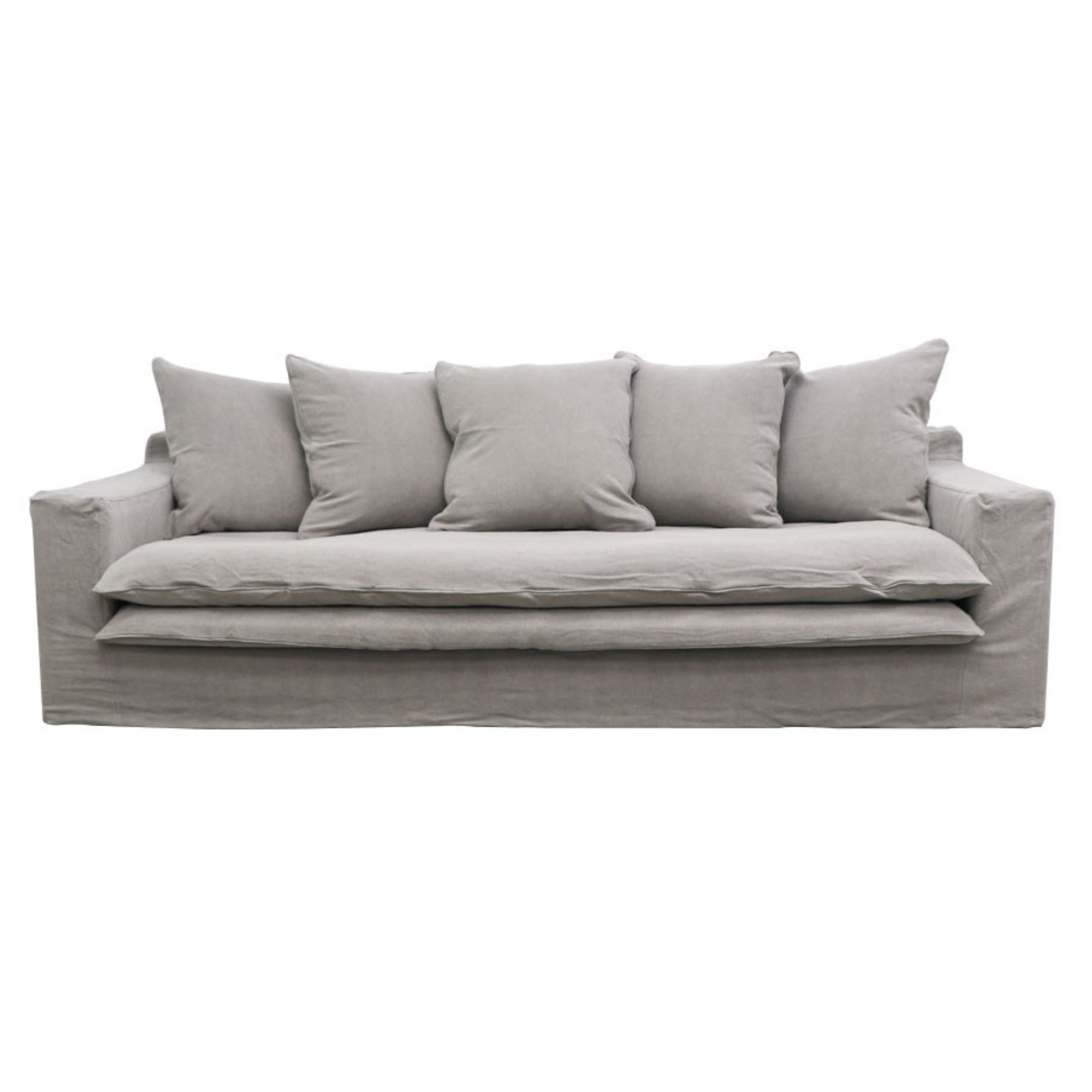 KEELY SLIPCOVER 3 SEATER SOFA | CEMENT