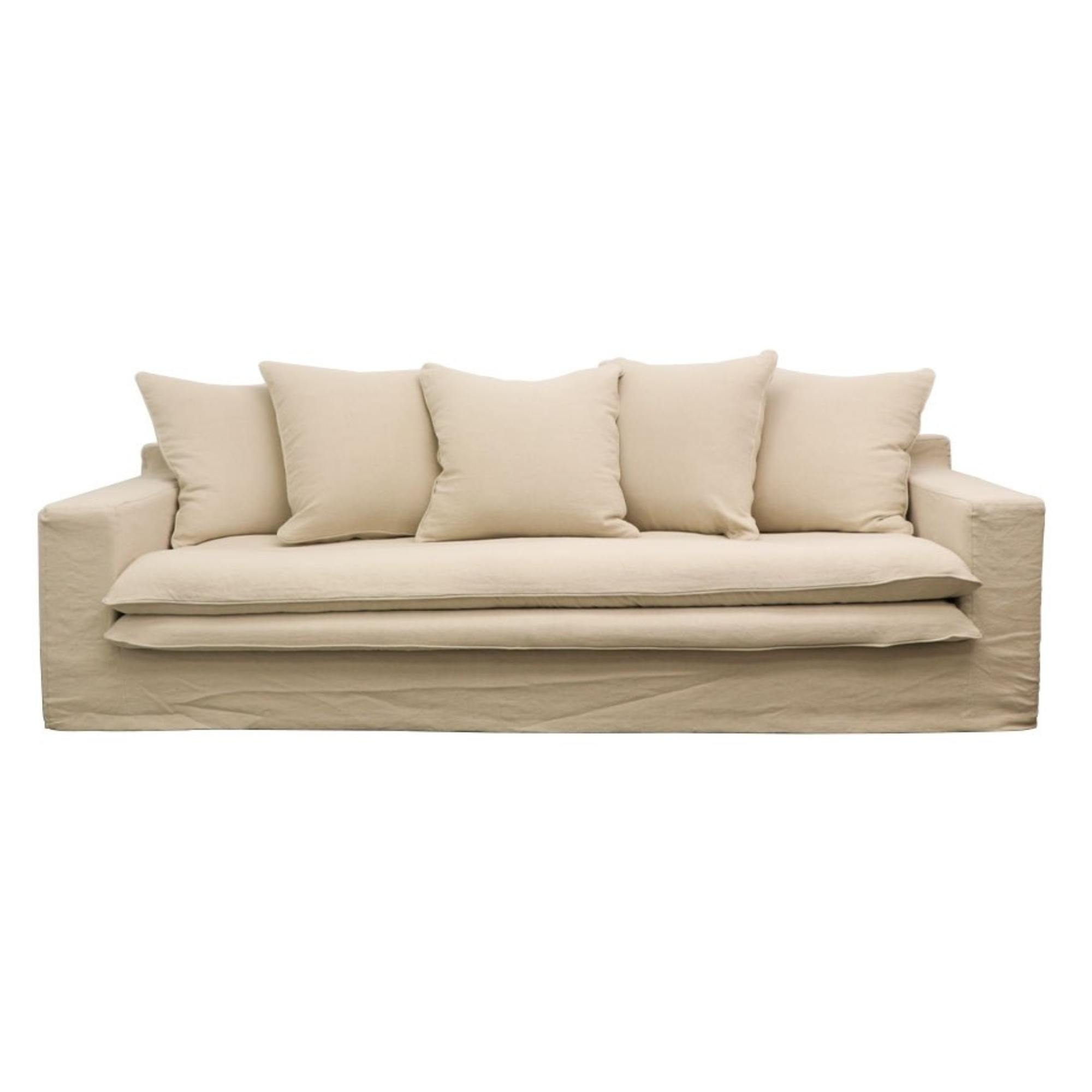 Keely Slipcover 3 Seater Sofa | Oatmeal