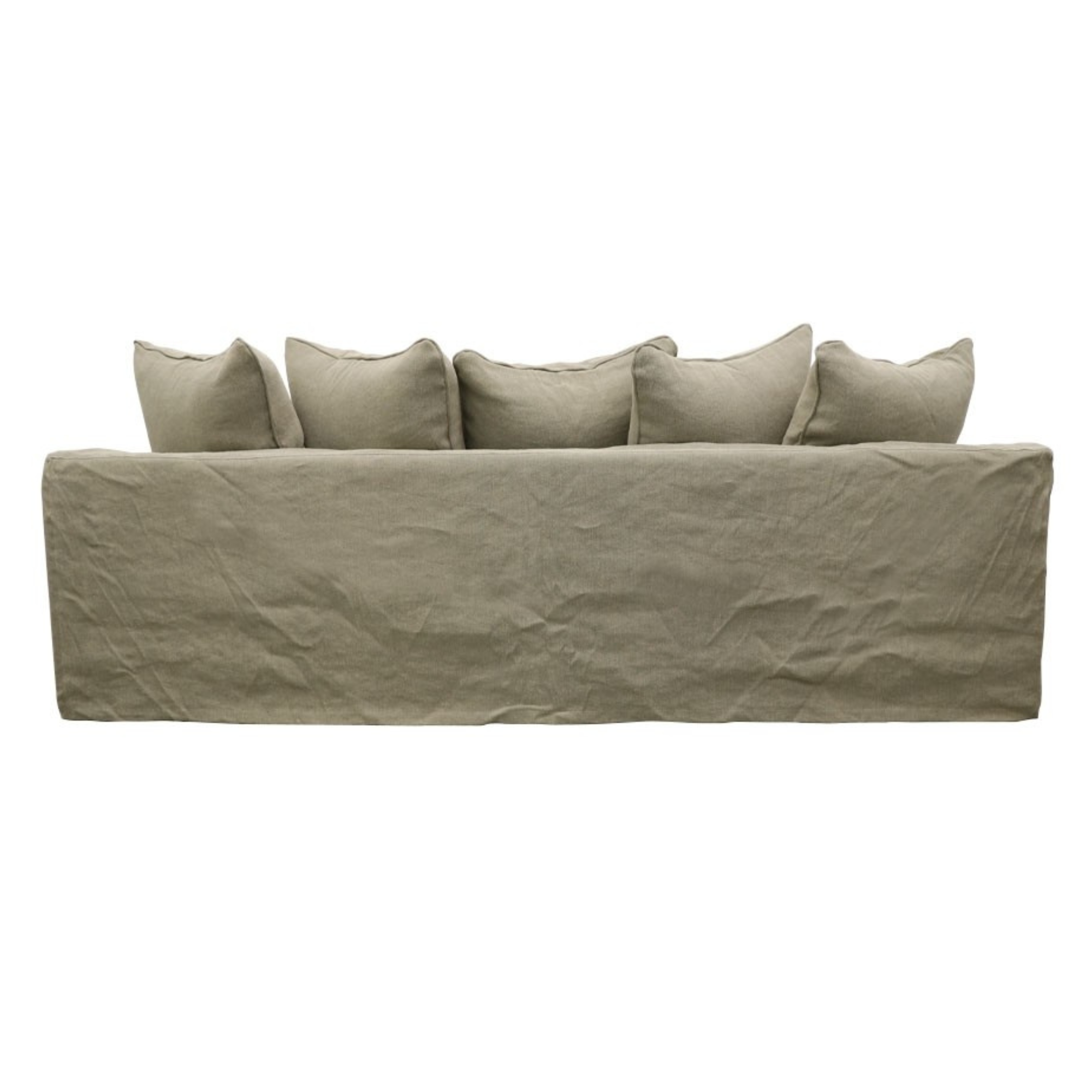 KEELY SLIPCOVER 3 SEATER SOFA | KHAKI