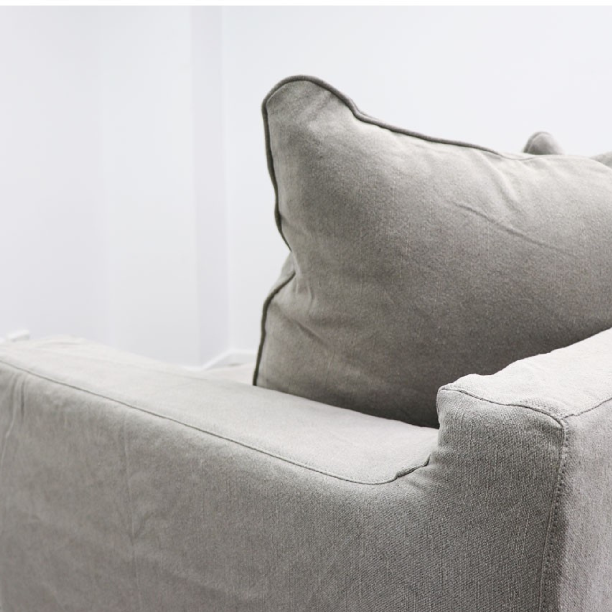 KEELY SLIPCOVER 2 SEATER SOFA | CEMENT