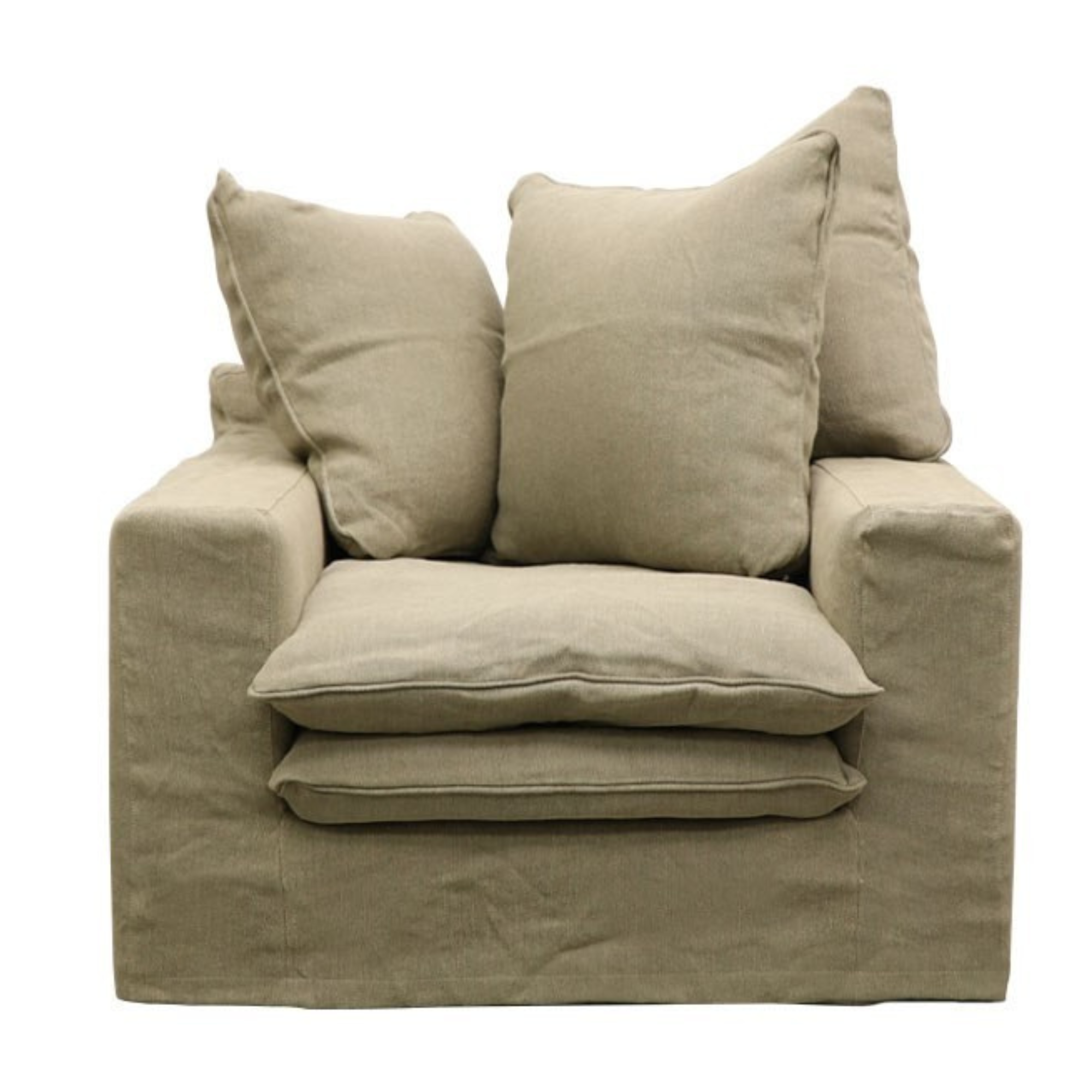 KEELY SLIPCOVER ARMCHAIR | KHAKI