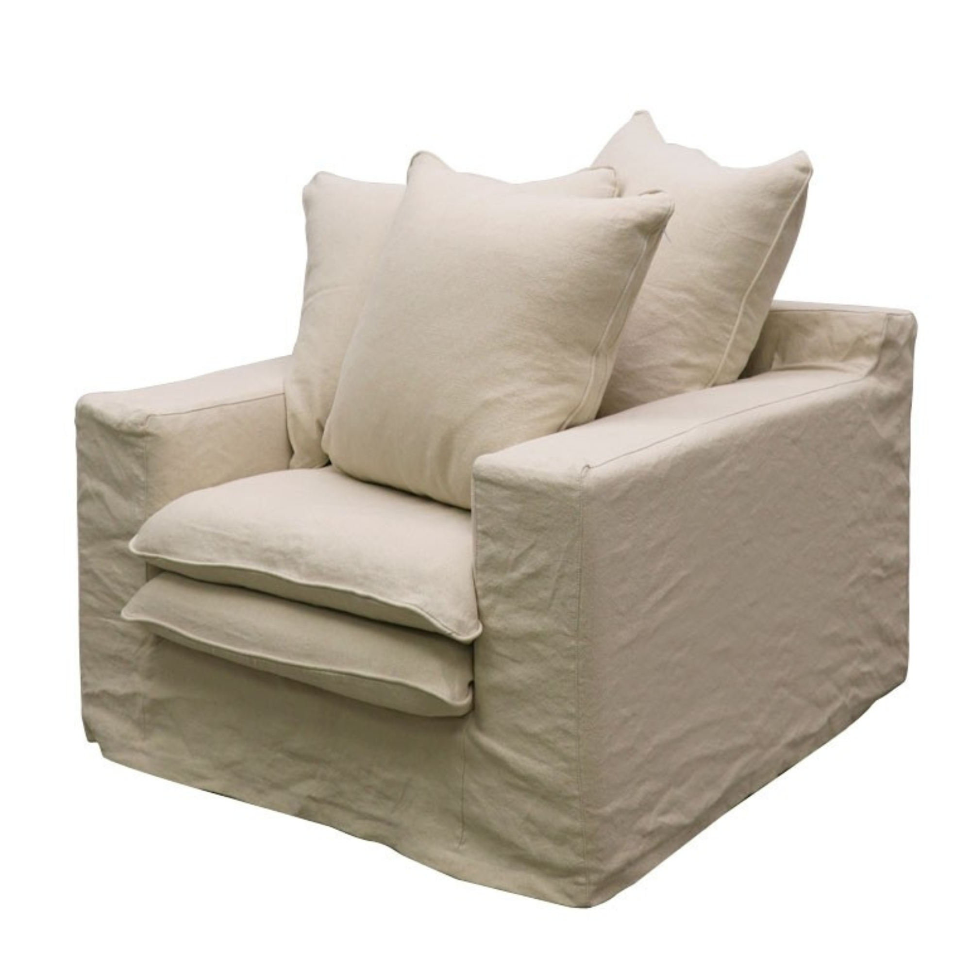 KEELY SLIPCOVER ARMCHAIR | OATMEAL