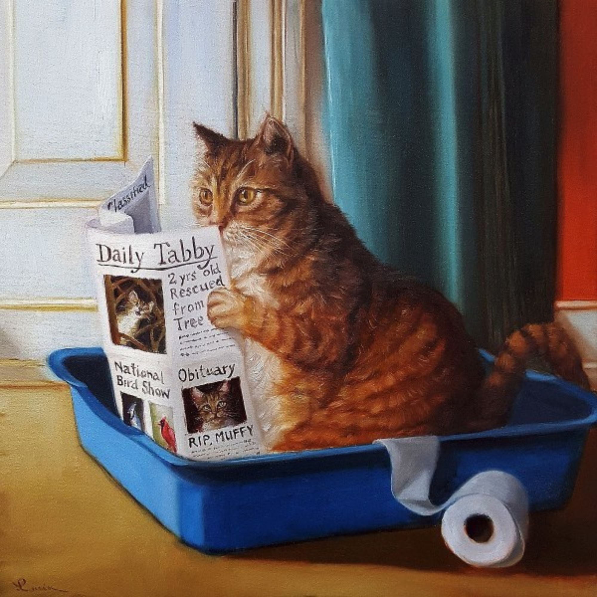 KITTY THRONE | CANVAS READY TO HANG | LUCIA HEFFERNAN | NZ MADE