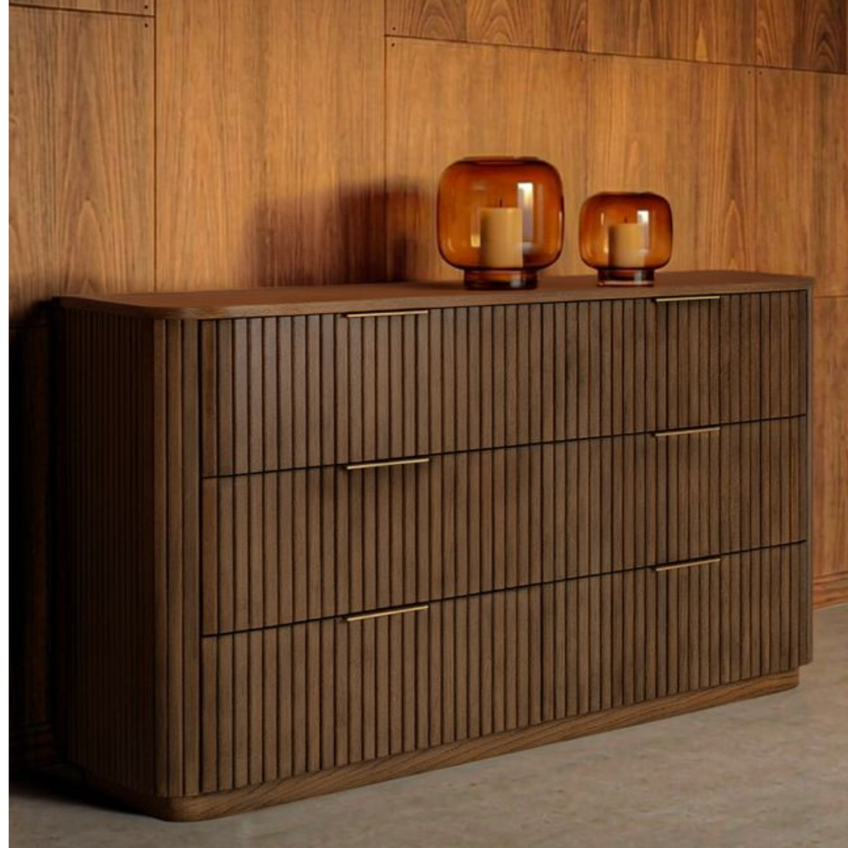 Lath 6 Drawer Lowboy