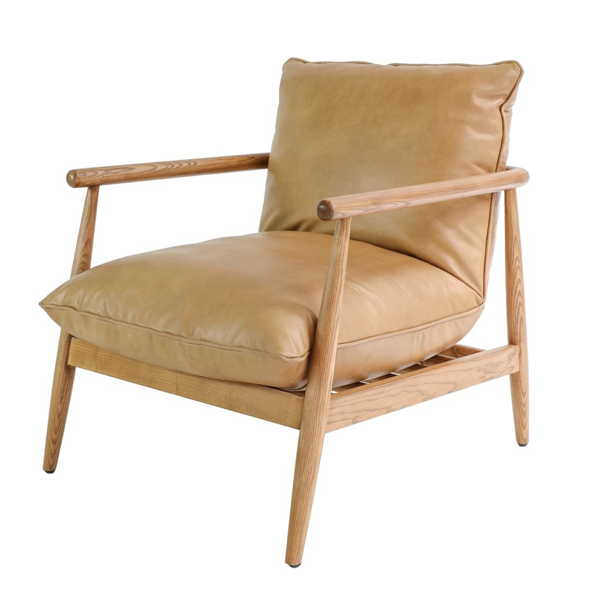 LAWSON LEATHER OCCASIONAL CHAIR | TAN