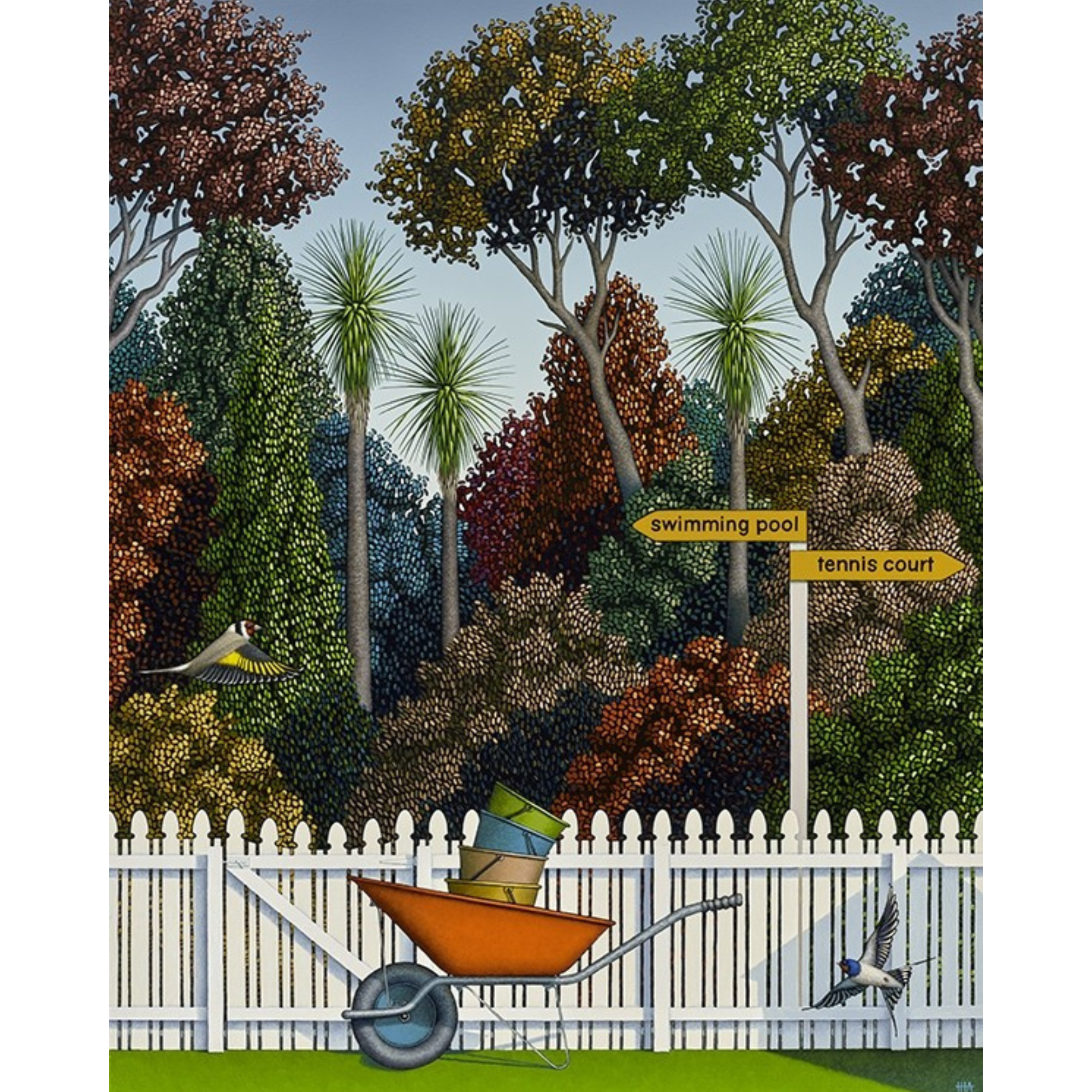 LAZY BONES AND THE PLEASURE GARDEN | BOX FRAME READY TO HANG | HAMISH ALLAN | NZ MADE