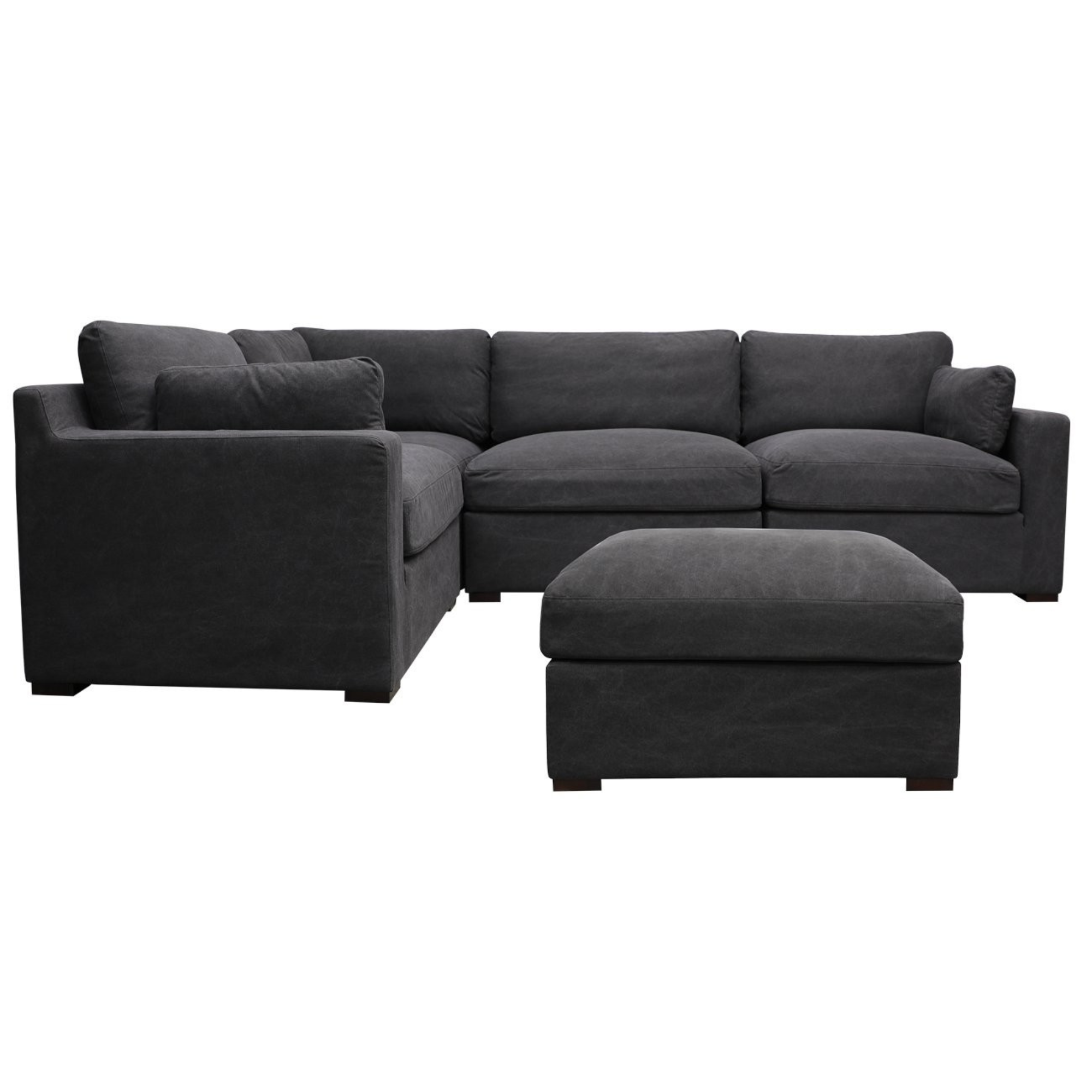 LISBON  5 PIECE MODULAR SOFA | RELAXED BLACK