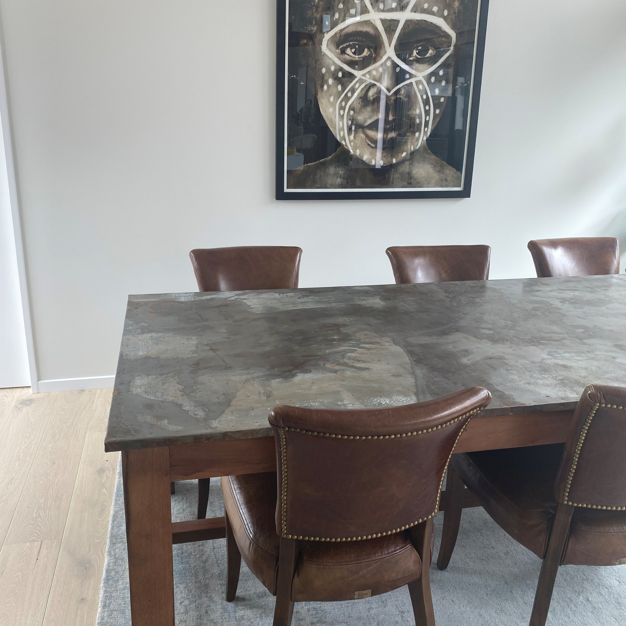 LIVERPOOL ZINC TOP DINING TABLE 240CM