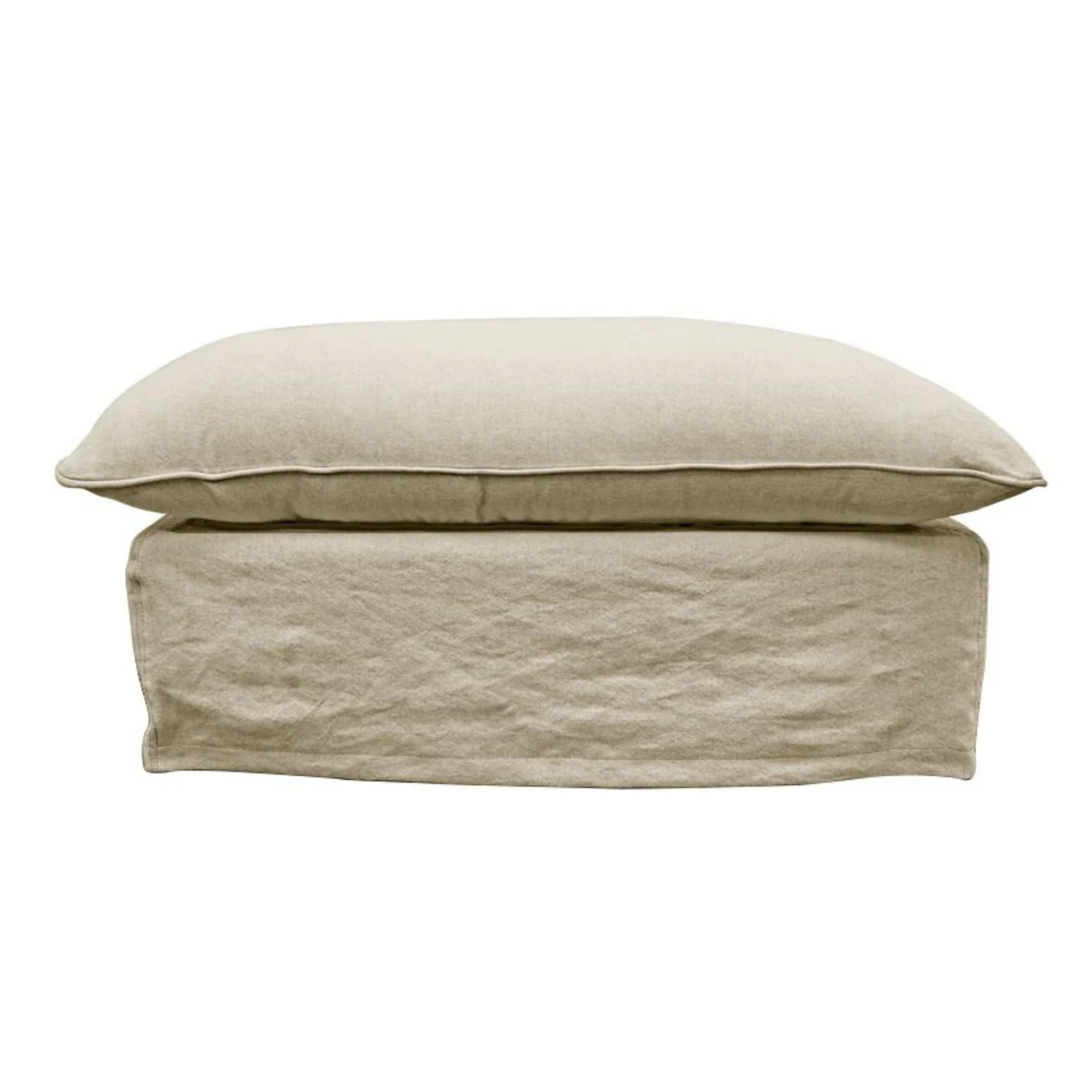 Lotus Ottoman | Khaki
