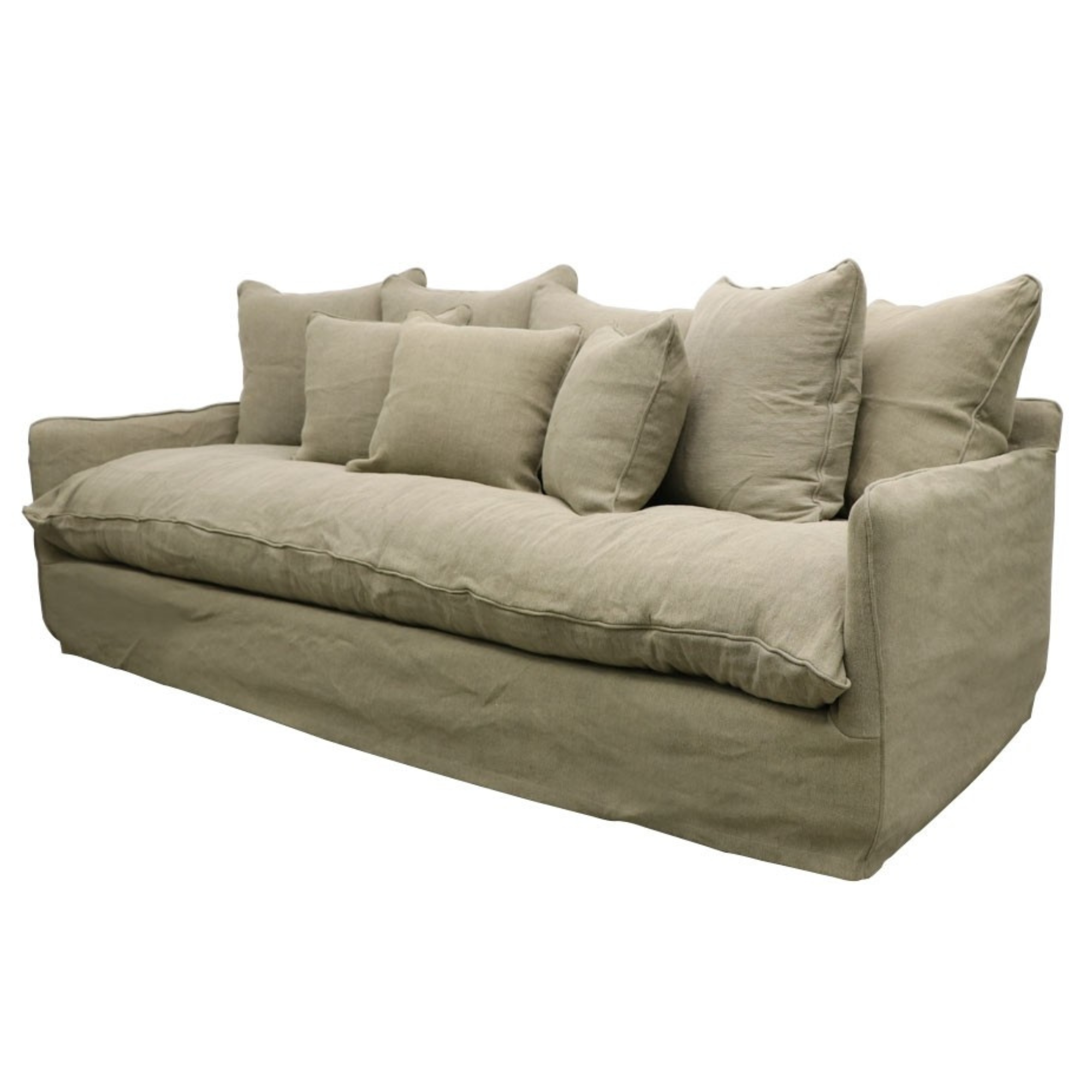 Lotus 3 Seater Sofa | Khaki